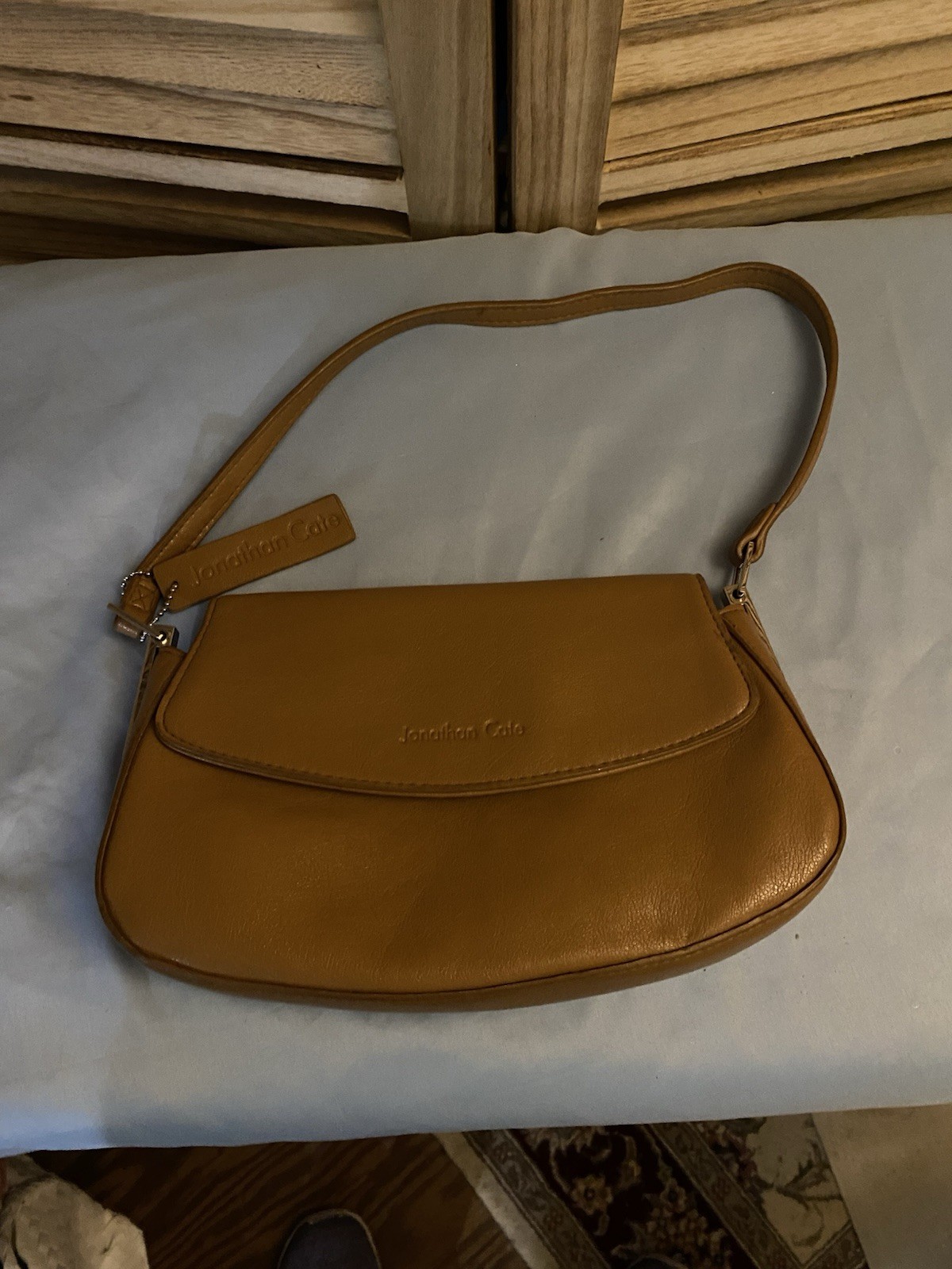 Jonathan Cate Handbag Brown Soft Faux Leather VINTAGE 90’s