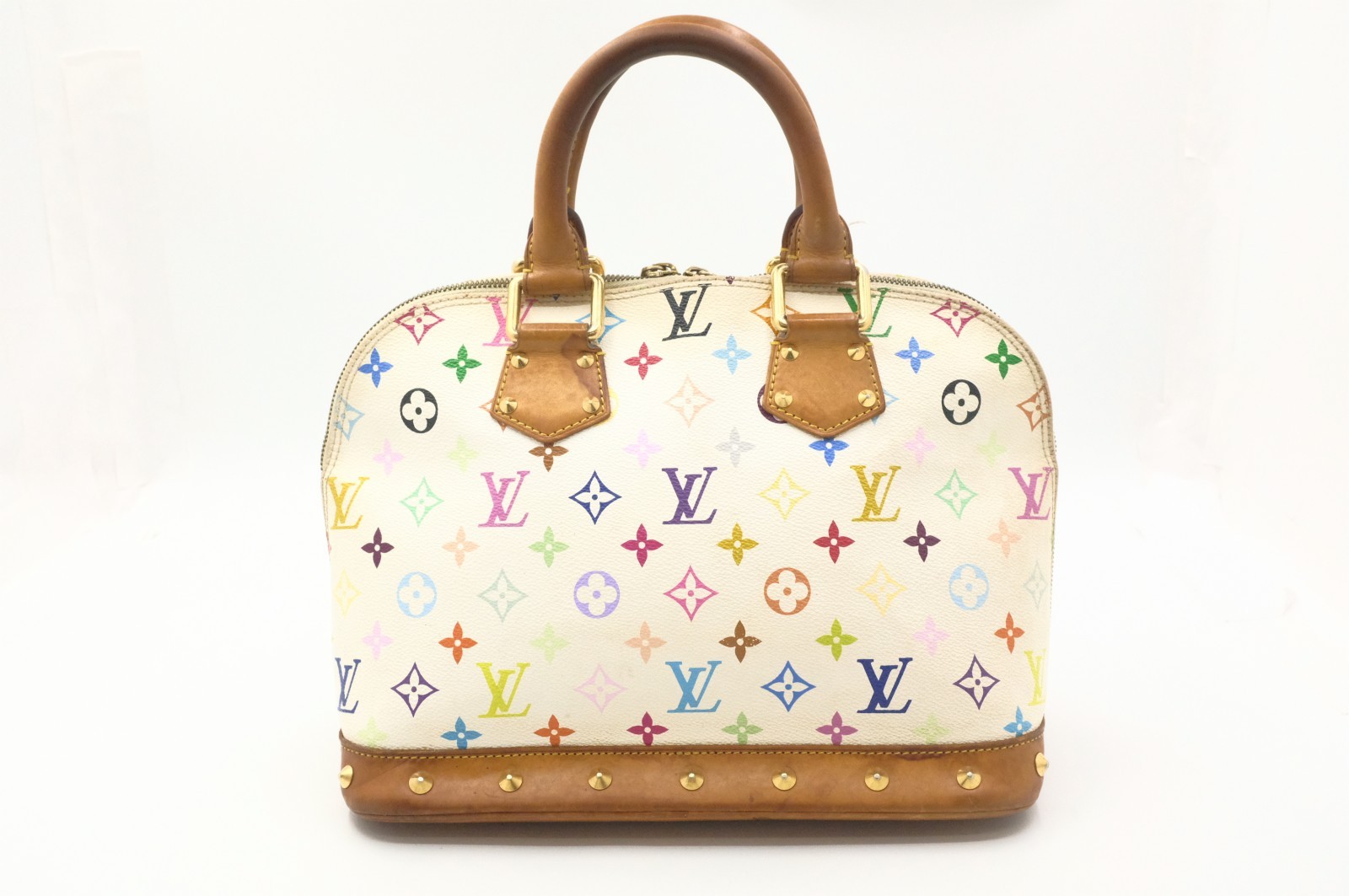 Authentic Louis Vuitton Monogram Multicolore Alma PM Handbag M92647