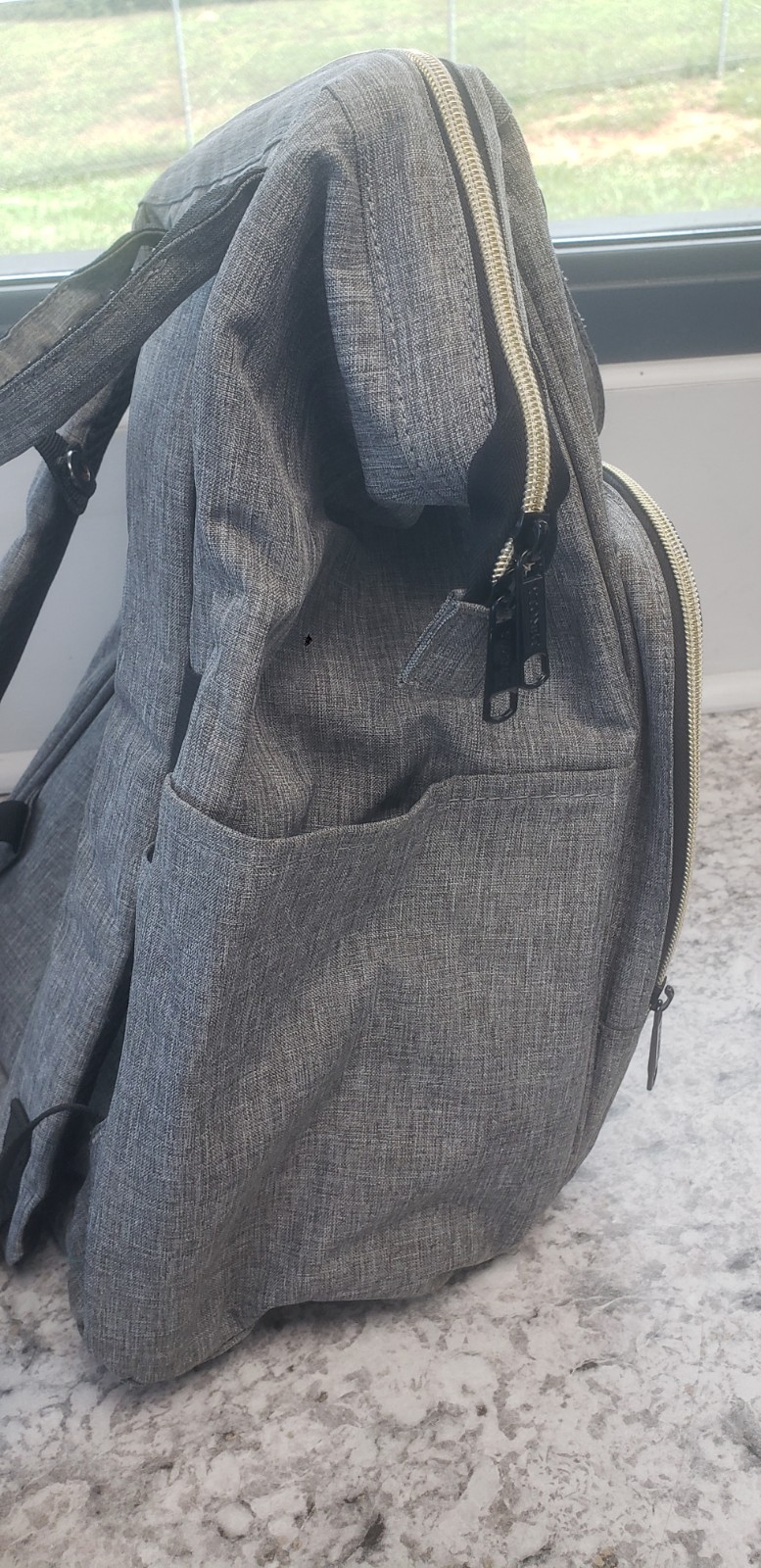 YTONET Laptop Backpack School/Travel Backpack with USB Charging Port Light Grey