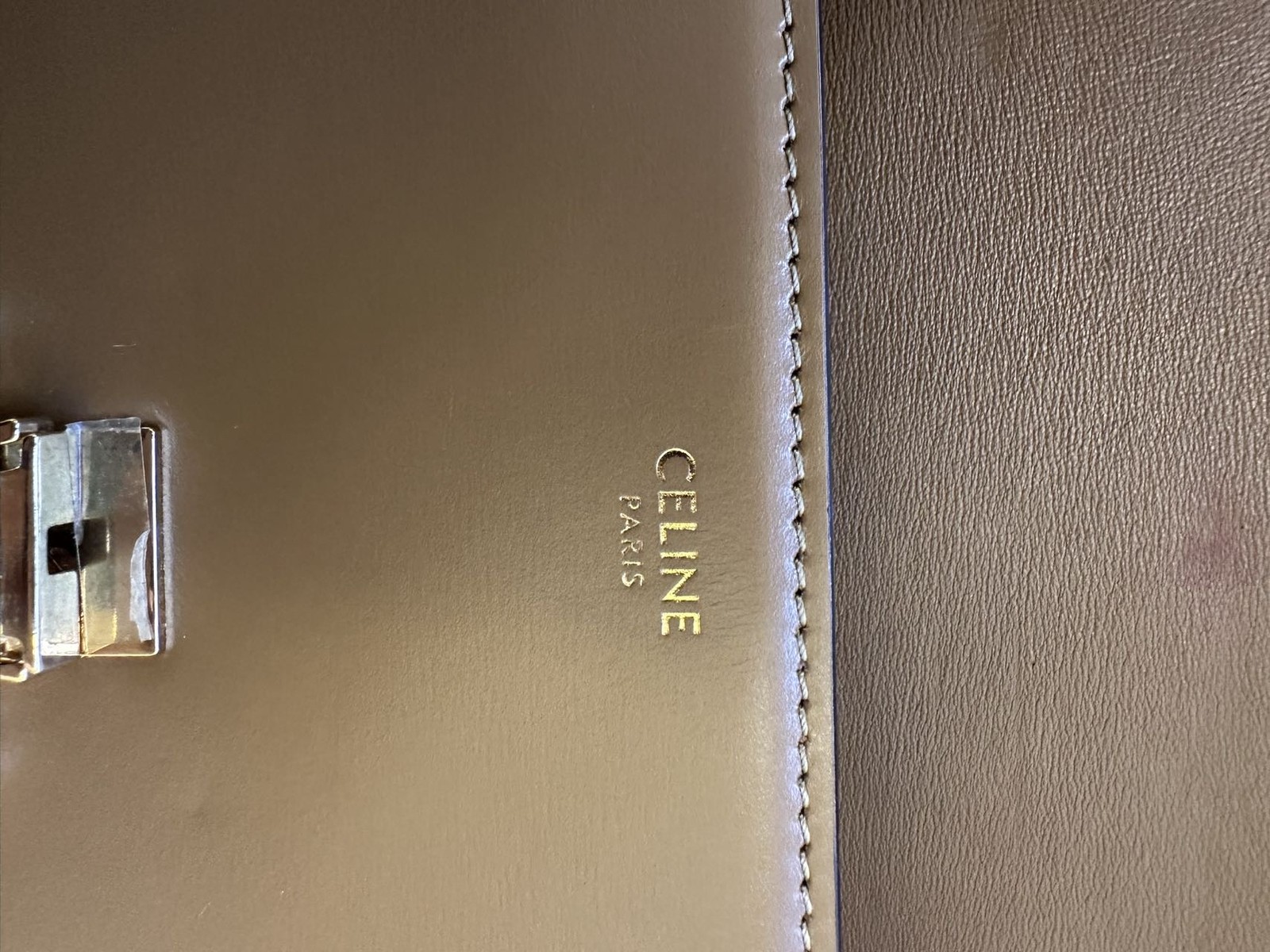 Celine Triomphe Teen Caramel Cowhide Leather Crossbody Shoulder Bag Duty Paid