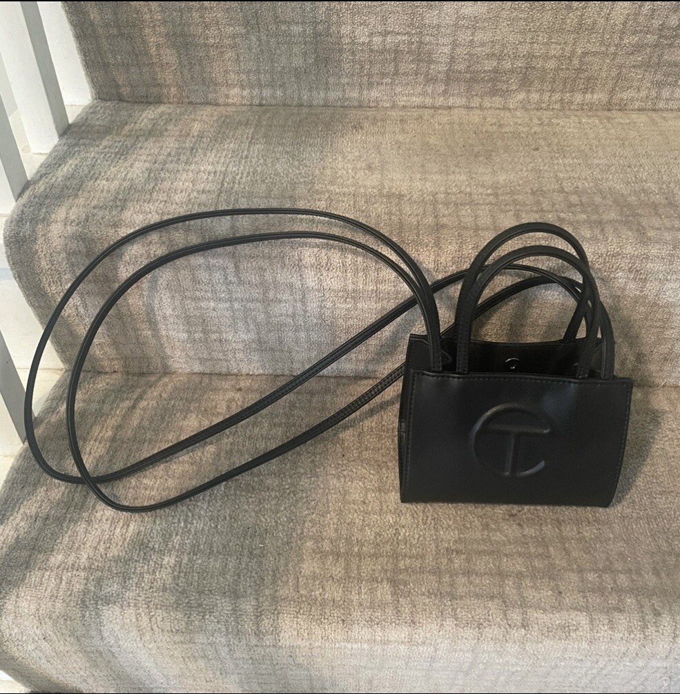 Telfar Small Leather Shopping Bag – Black (TF-012-BK-S 001)