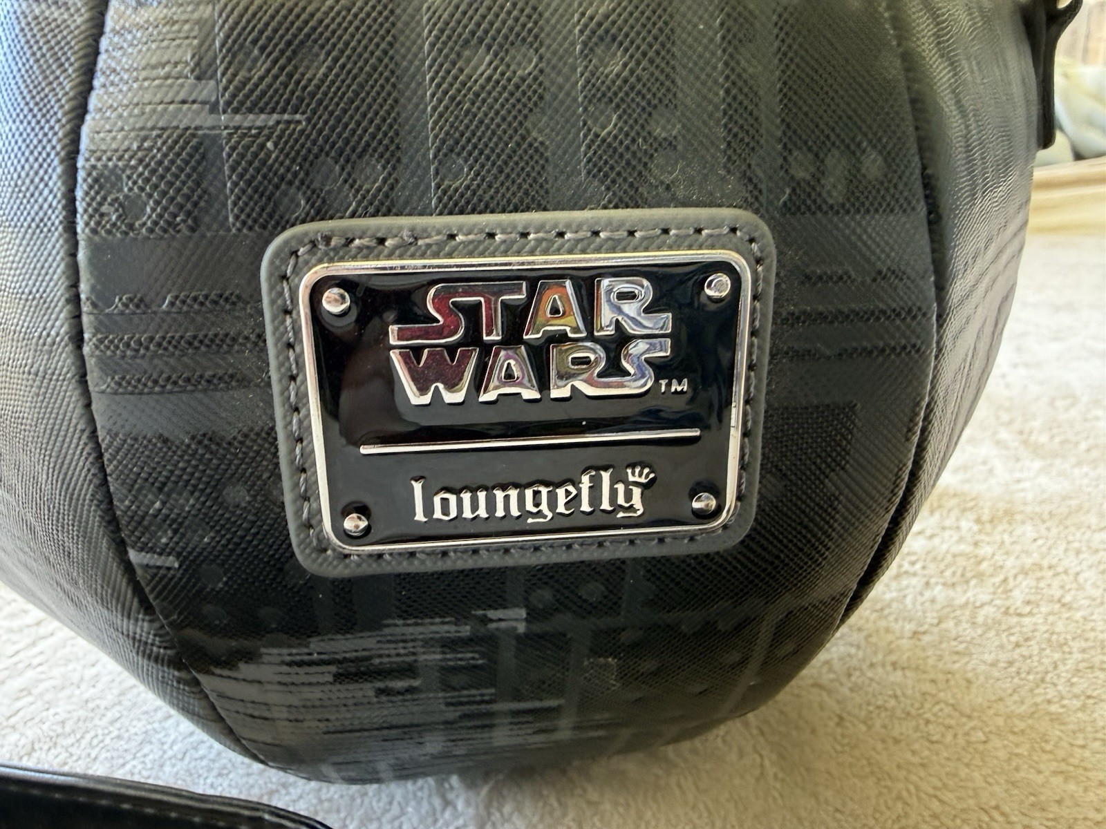 Loungefly Star Wars Death Star Crossbody Bag Black Adjustable Strap Disney Lucas
