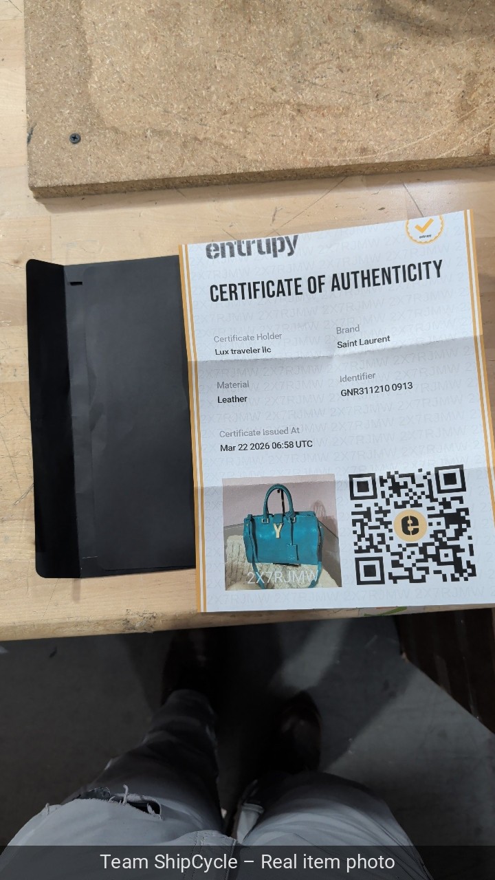 eBay Live YSL Saint Laurent Classic Y Cabas Tartan Green Leather Handba G2U