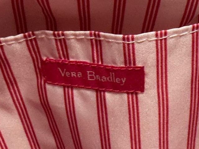 Vera Bradley Medium Red and Pink Heart-Theme Iconic Vera Tote Bag NWT