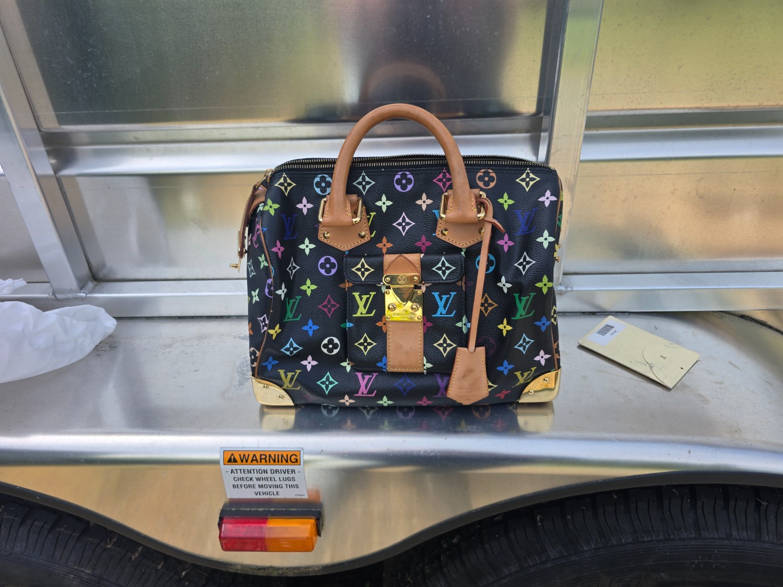 Louis Vuitton Takashi Murakami Speedy 30 Noir Bag Multicolor Black Monogram