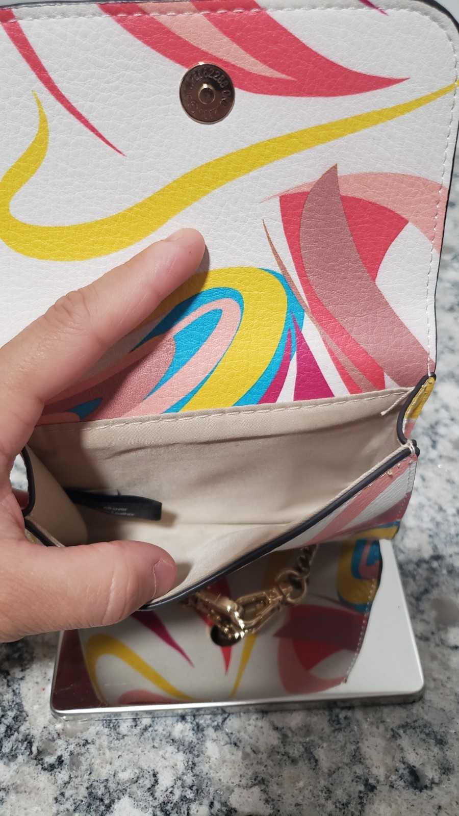 Mini multicolor swirl Handbag Purse