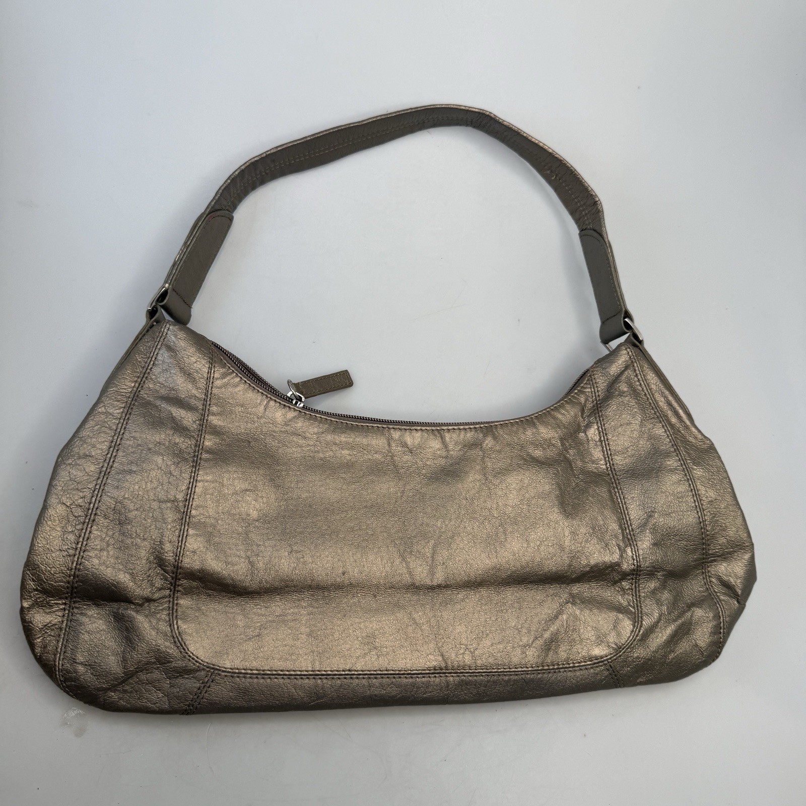 Rolfs Vintage Gold Leather Hobo Shoulder Bag Size 13W 6H 4.5D EUC Handbag