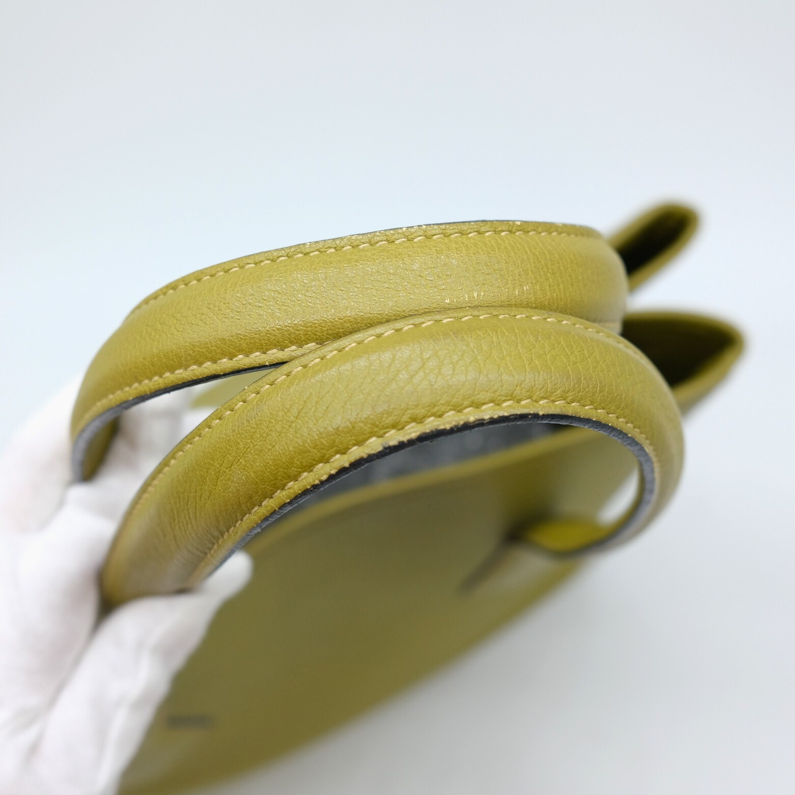Hermes Victoria Cabas 32 Tote Shoulder Bag Taurillon Clemence Anise Green