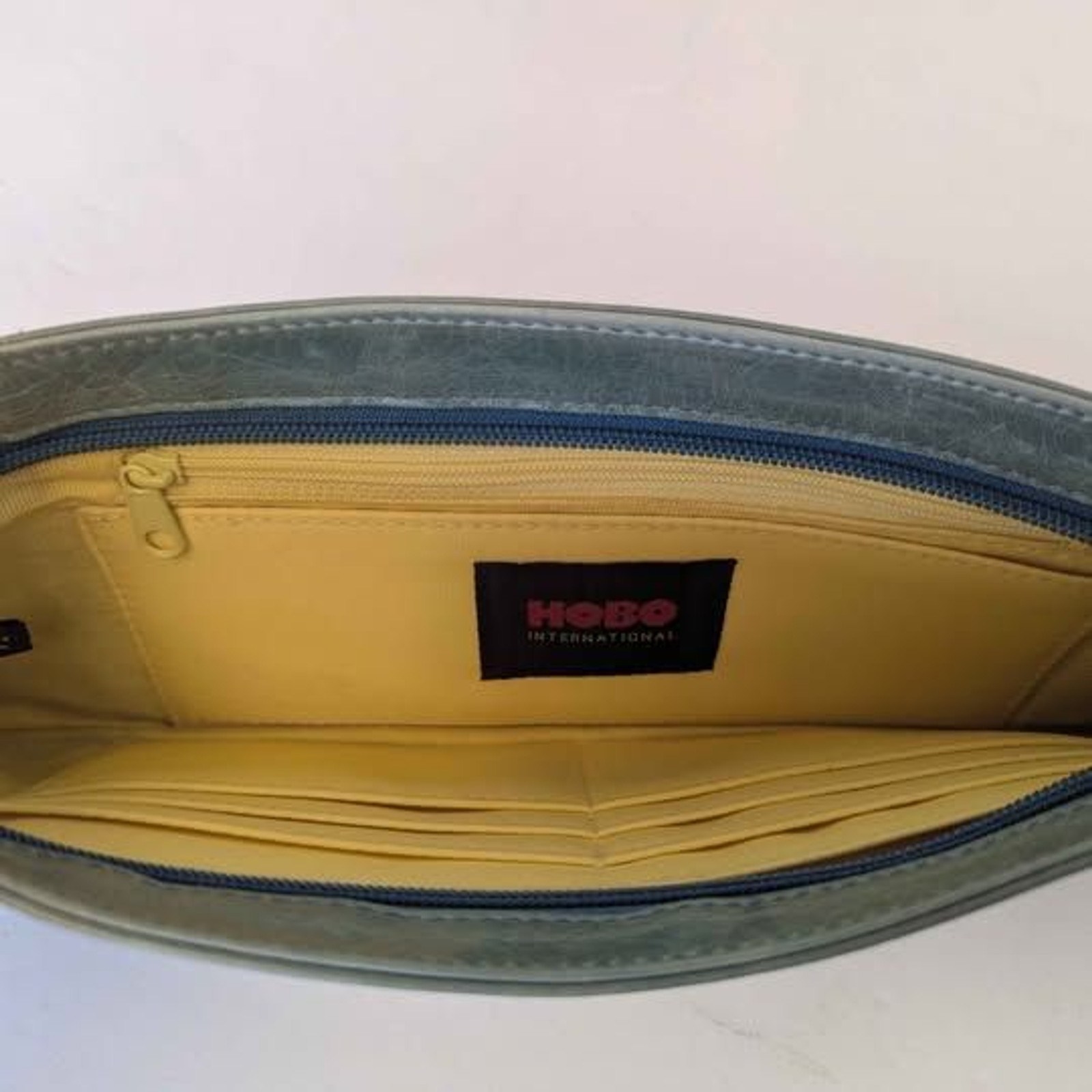 2 Hobo International Leather Y2K Wristlet Clutch Purses with Ruffles 11×4.5″
