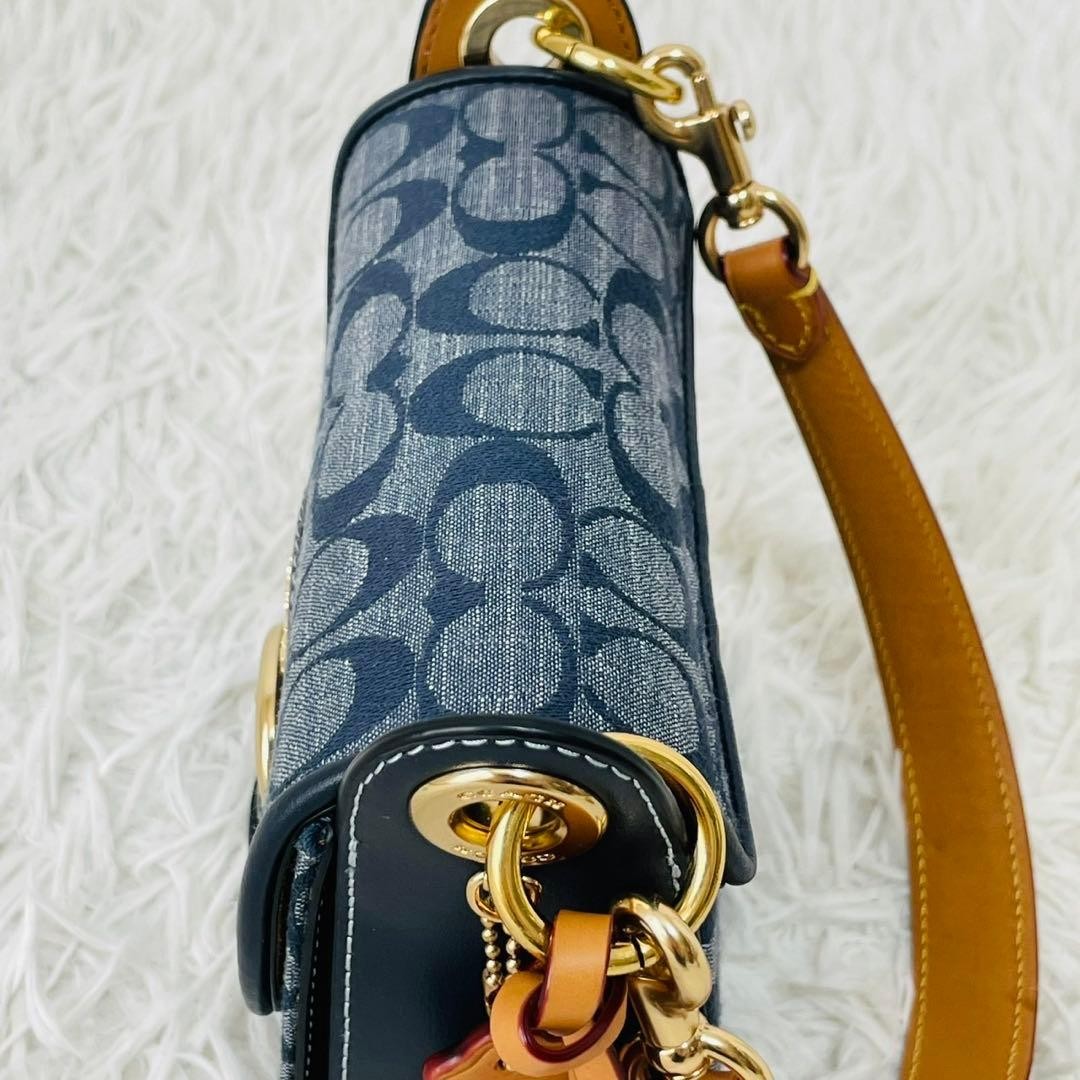 Coach Cleo Shoulder Bag 2way Denim C8512