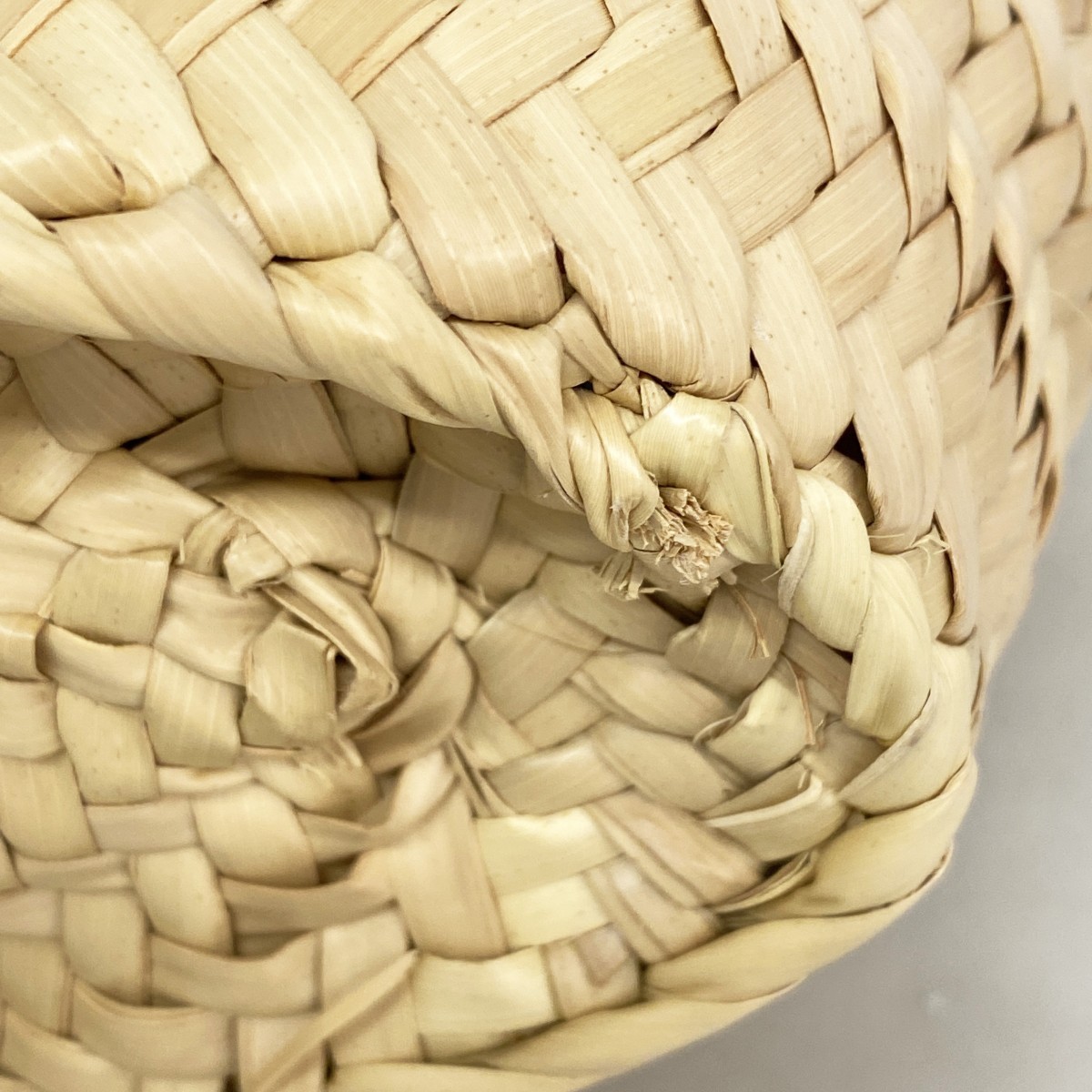 Auth [6fb3159] CELINE Handbag Triomphe Panniers Raffia Beige 2 way bag [Pre-…