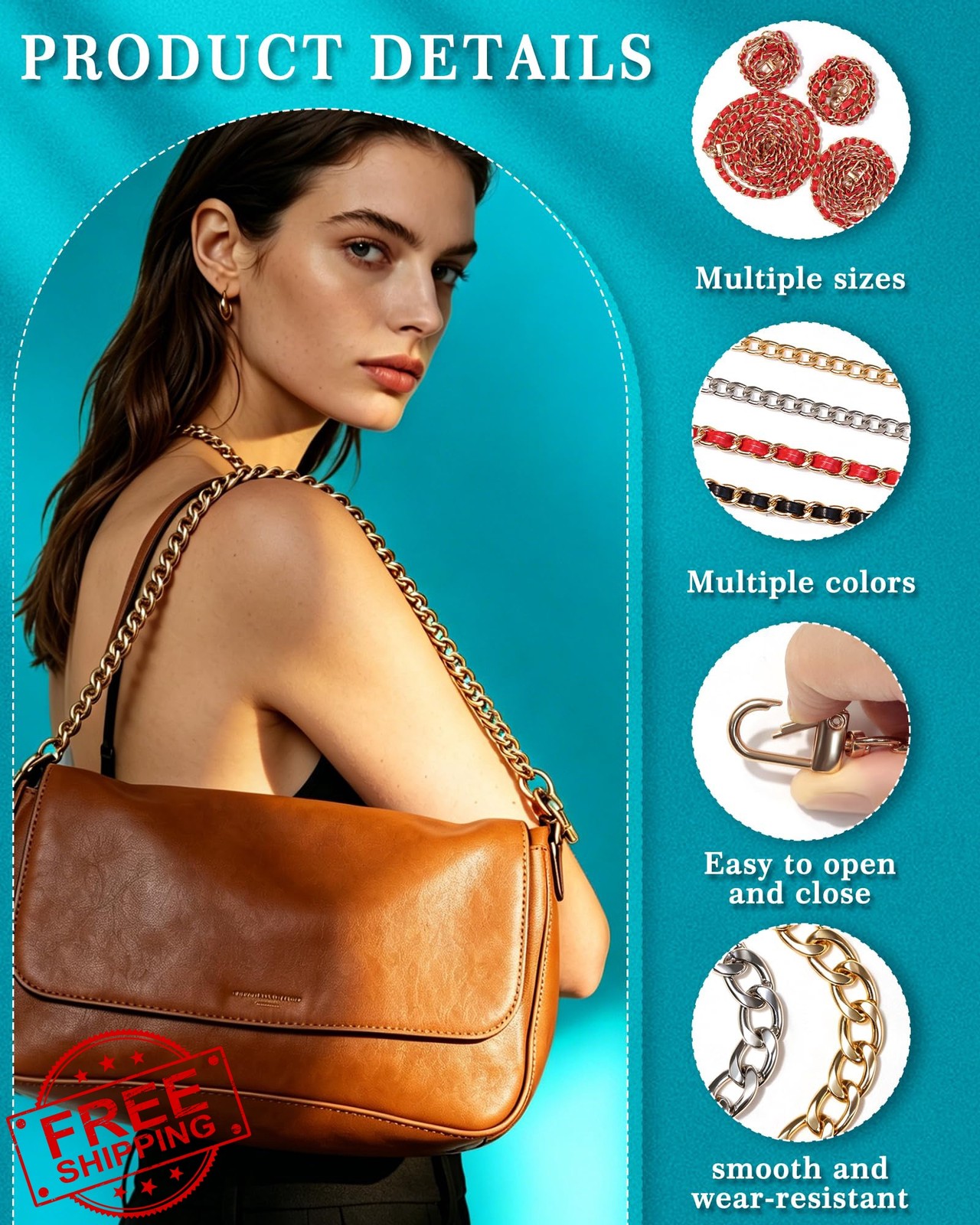 FIVEIZERO Gold Purse Chain 4 Sizes