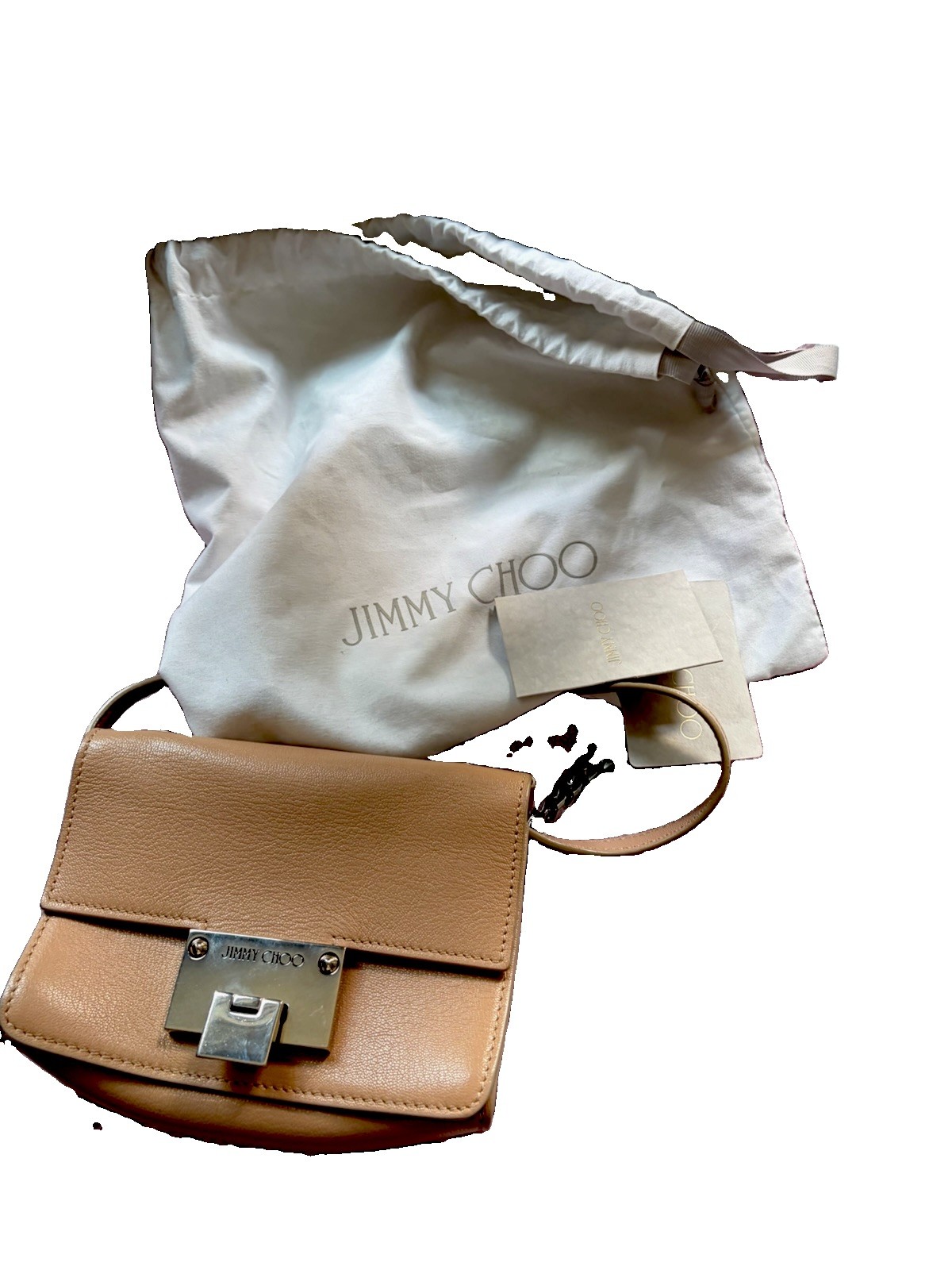 Jimmy Choo Champagne Lether Rebel Shoulder Bag