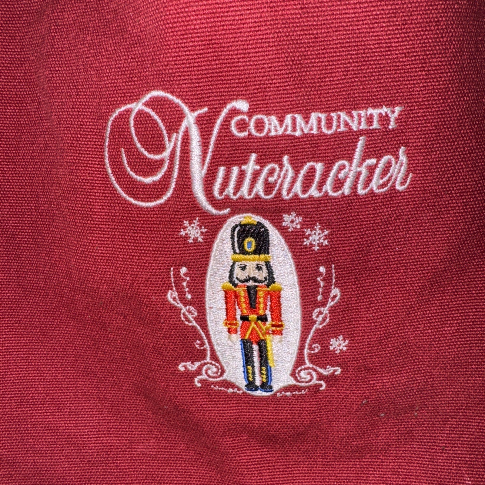 Port Authority Community Nutcracker Red Canvas Tote Bag 16x16x3