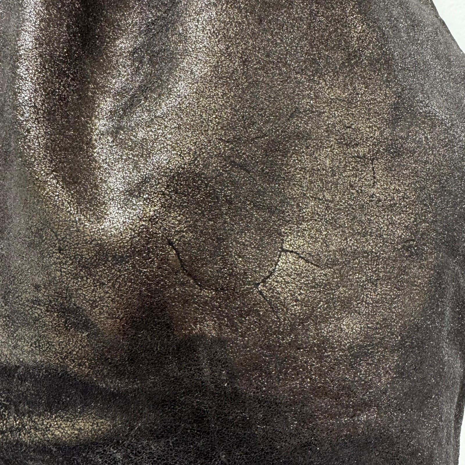 Large Bronze Brown Leather Tote Bag Oversized Shopper Shoulder Carryall F604