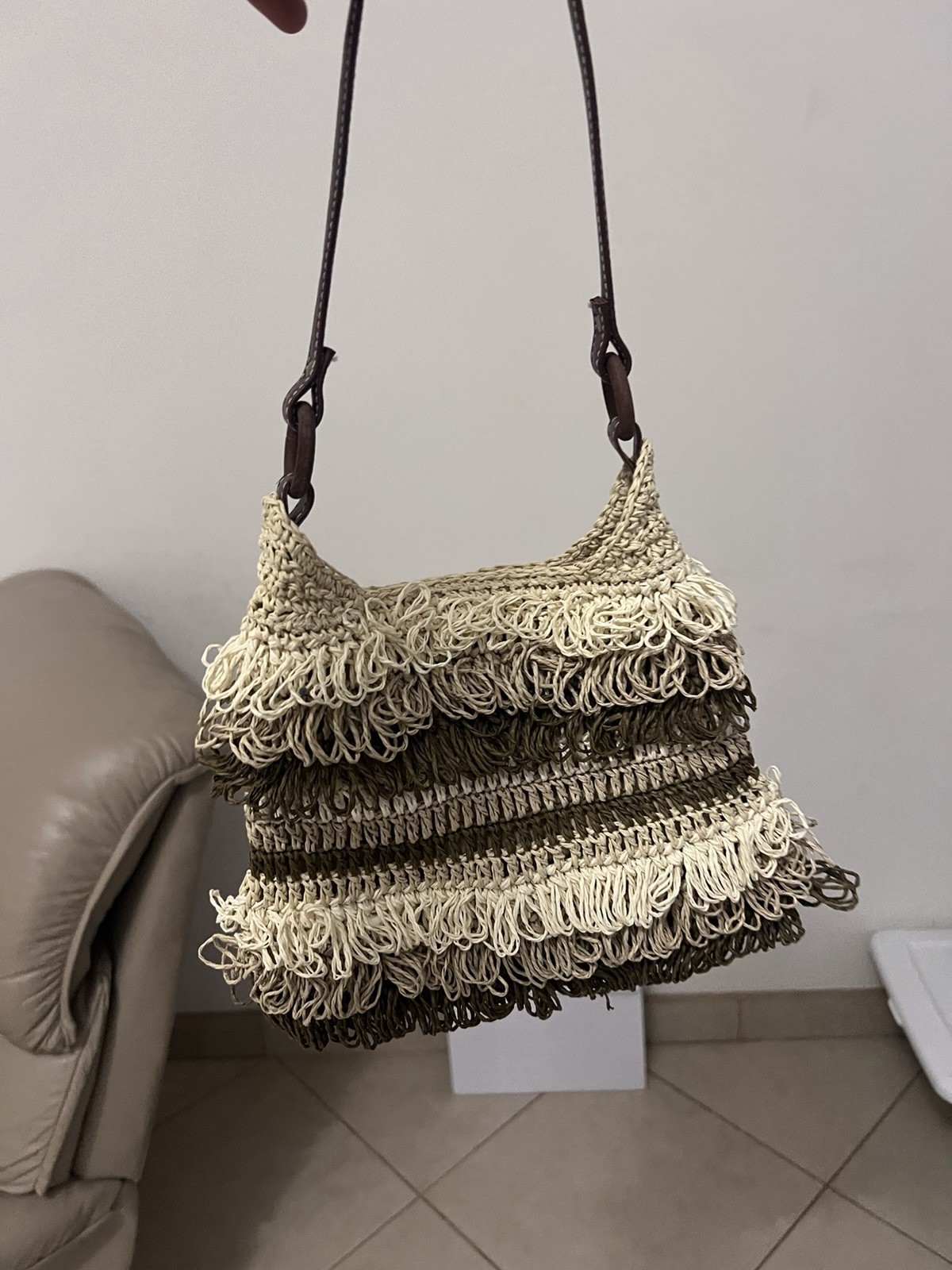 Women’s Shoulder Bag Lot 7 ; Crochet Fringe Sequin Coin Purse Chain Strap Zip