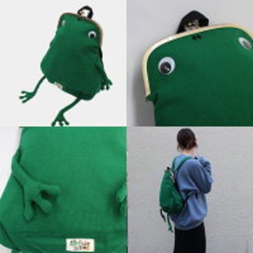 Gym master Fluke Frog backpack clutch normal regular size Green G321357 Japan