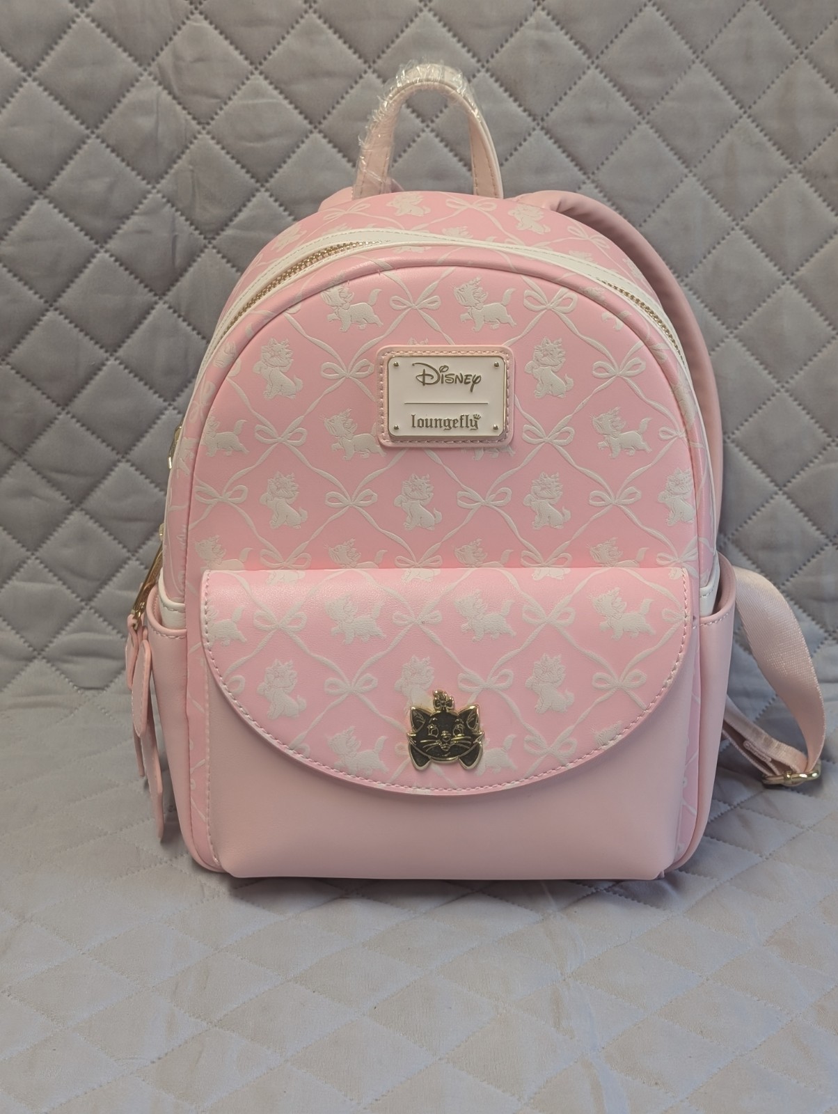 Loungefly Disney Aristocats Marie All Over Print Mini Backpack NWT