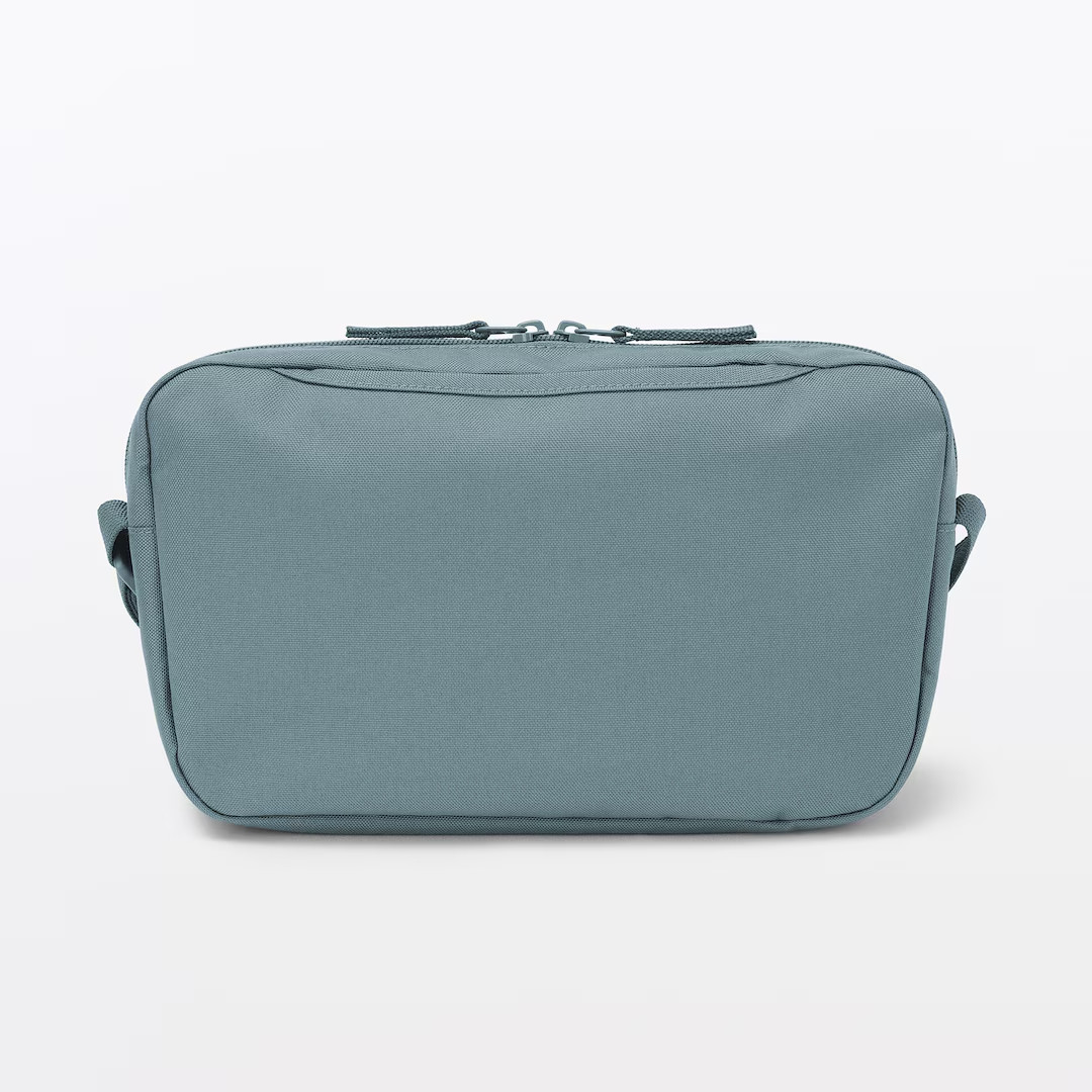 In Stock Muji Water-repellent recycled polyester shoulder bag with back pocket