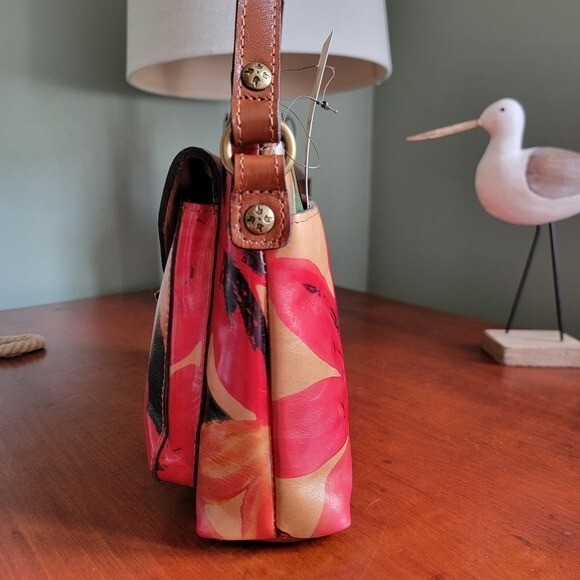 NWT Patricia Nash Avellino Floral Leather Crossbody Bag Dustbag