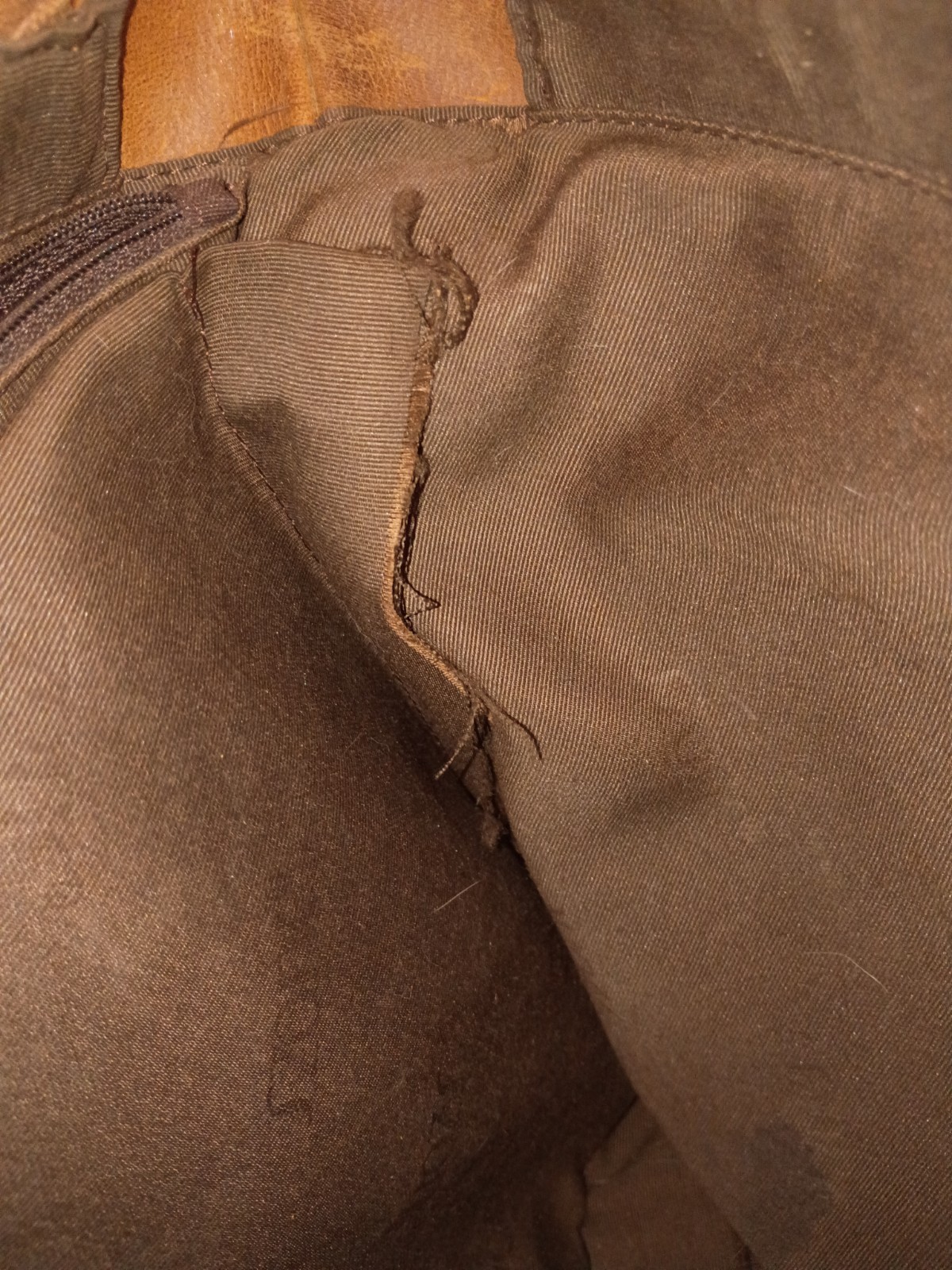 Genuine Leather S Zone Tote Purse, Bag with Zipper Closure Burnt Sienna