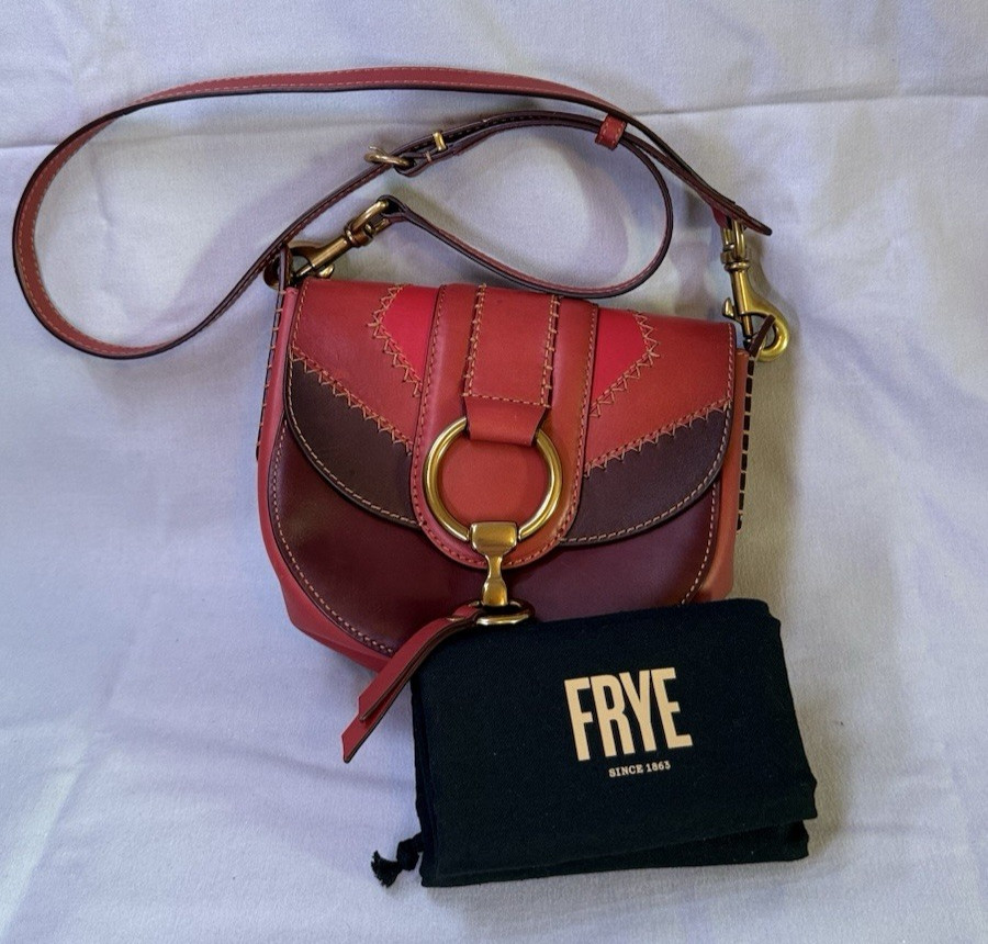 This is the Frye Ilana Colorblock Small Saddle Crossbody (Style 34DB495)