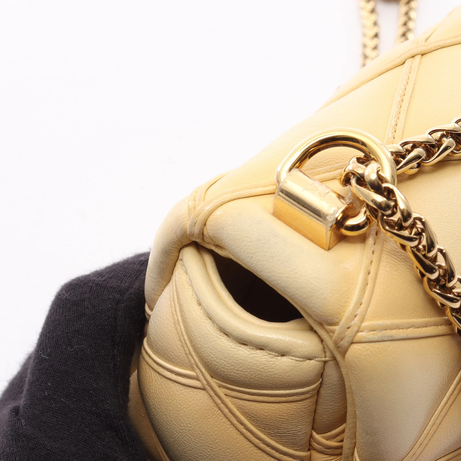 Louis Vuitton PICO GO-14 Shoulder Bag Yellow Leather #RCB13231