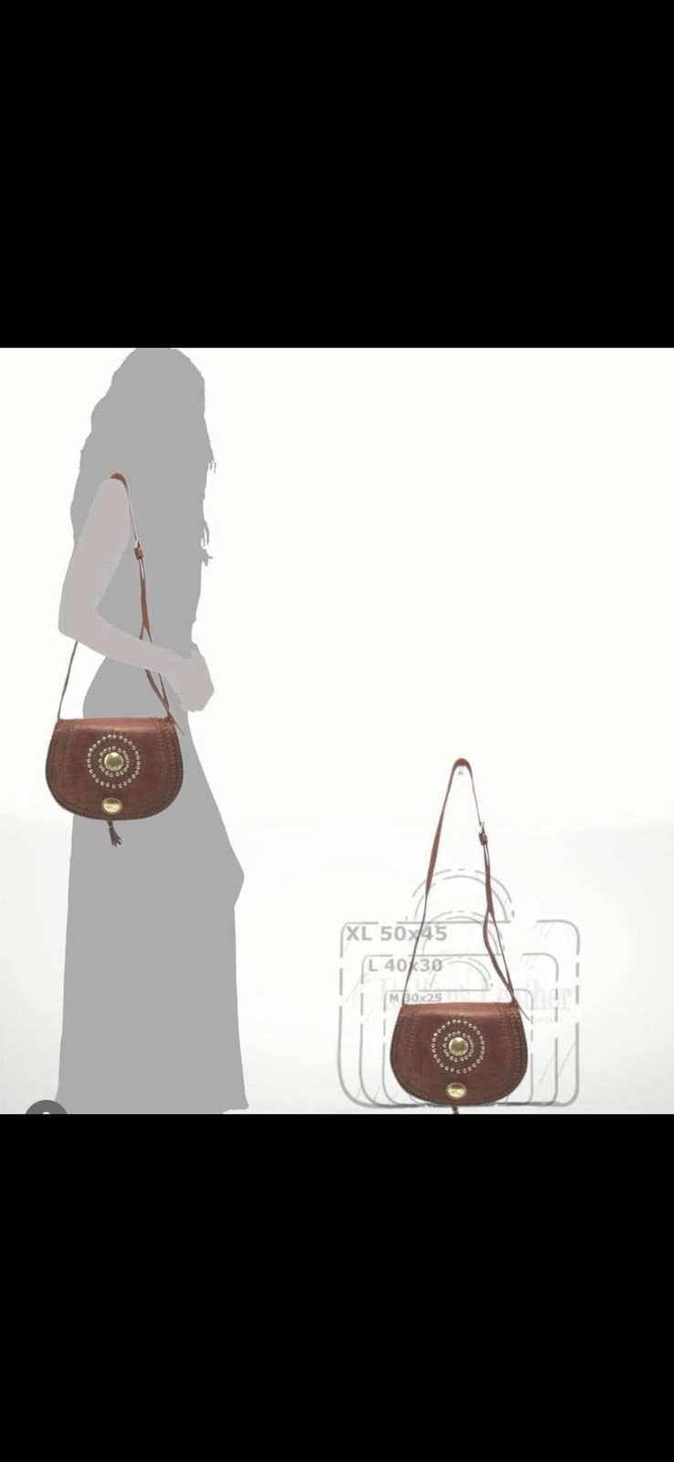 100% Leather Saddle Bag