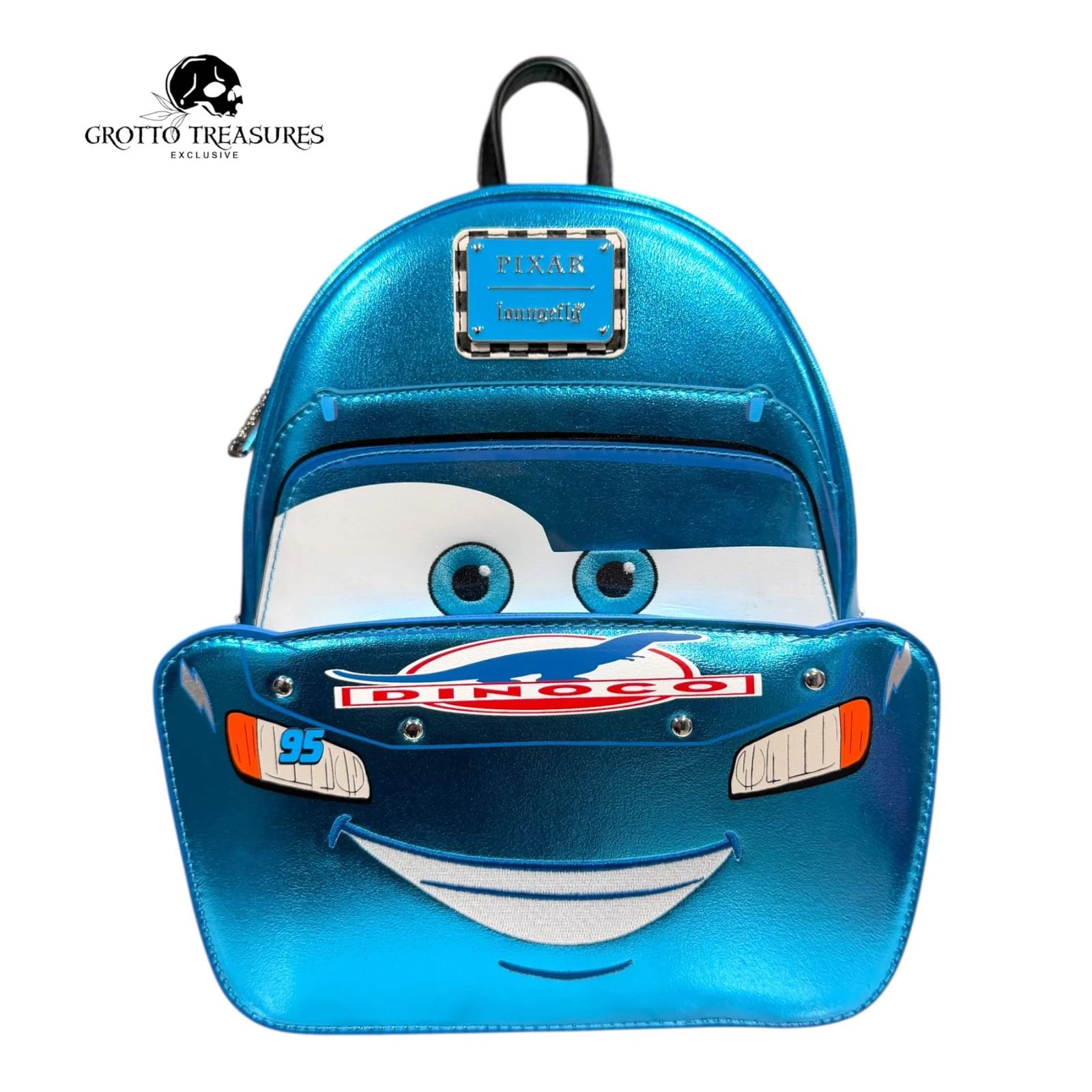 Loungefly Disney Pixar Cars Metallic Dinoco Lightning McQueen Cosplay Mini