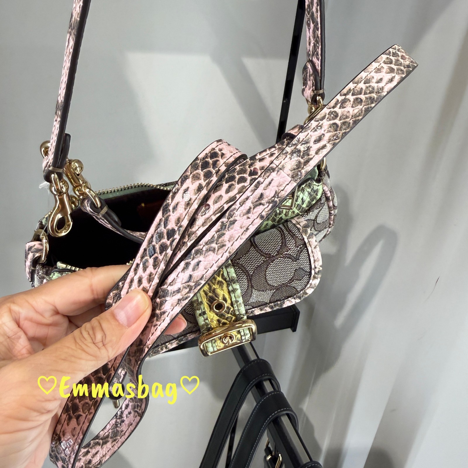 Coach Ashton Mini Shoulder Bag In Signature Jacquard CDX81 Gold/Oak Multi