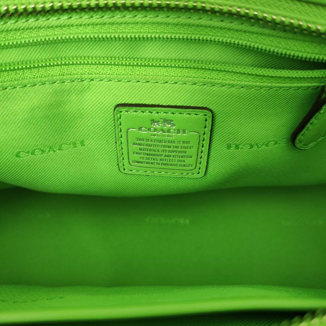 COACH Rainbow Leather 2-Way Tote Bag Shoulder Strap, Size 27.5cm Authentic