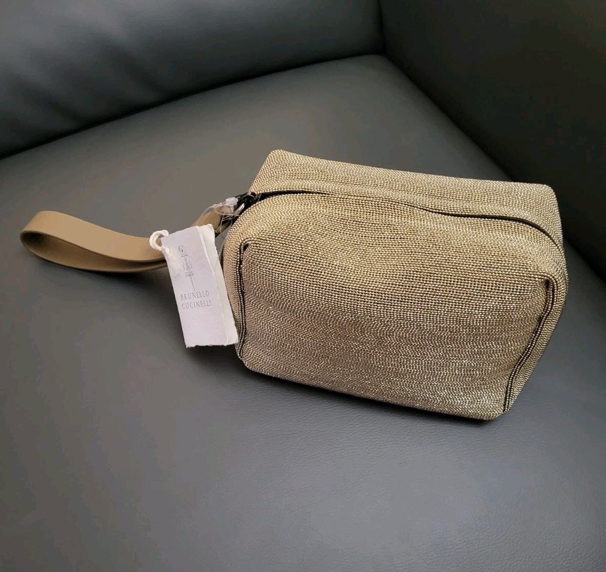 5500$ Brunello Cucinelli Women’s Wrist Handbag/Clutch.Made In Italy
