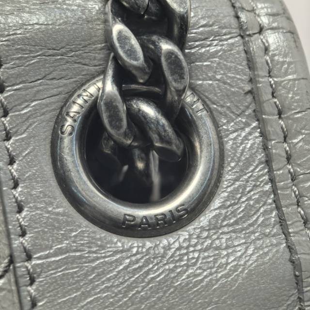 SAINT LAURENT Niki Large 32cm Grey Calfskin Shoulder Bag