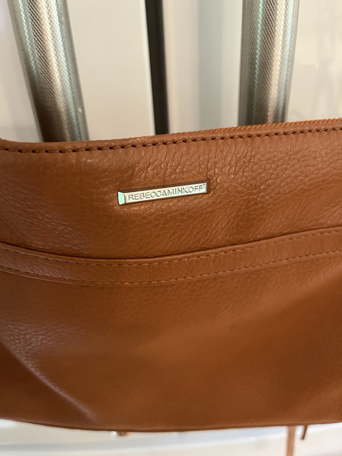 Rebecca Minkoff…Mac Crossbody Handbag… Brown Cognac…Silver Hardware… EUC