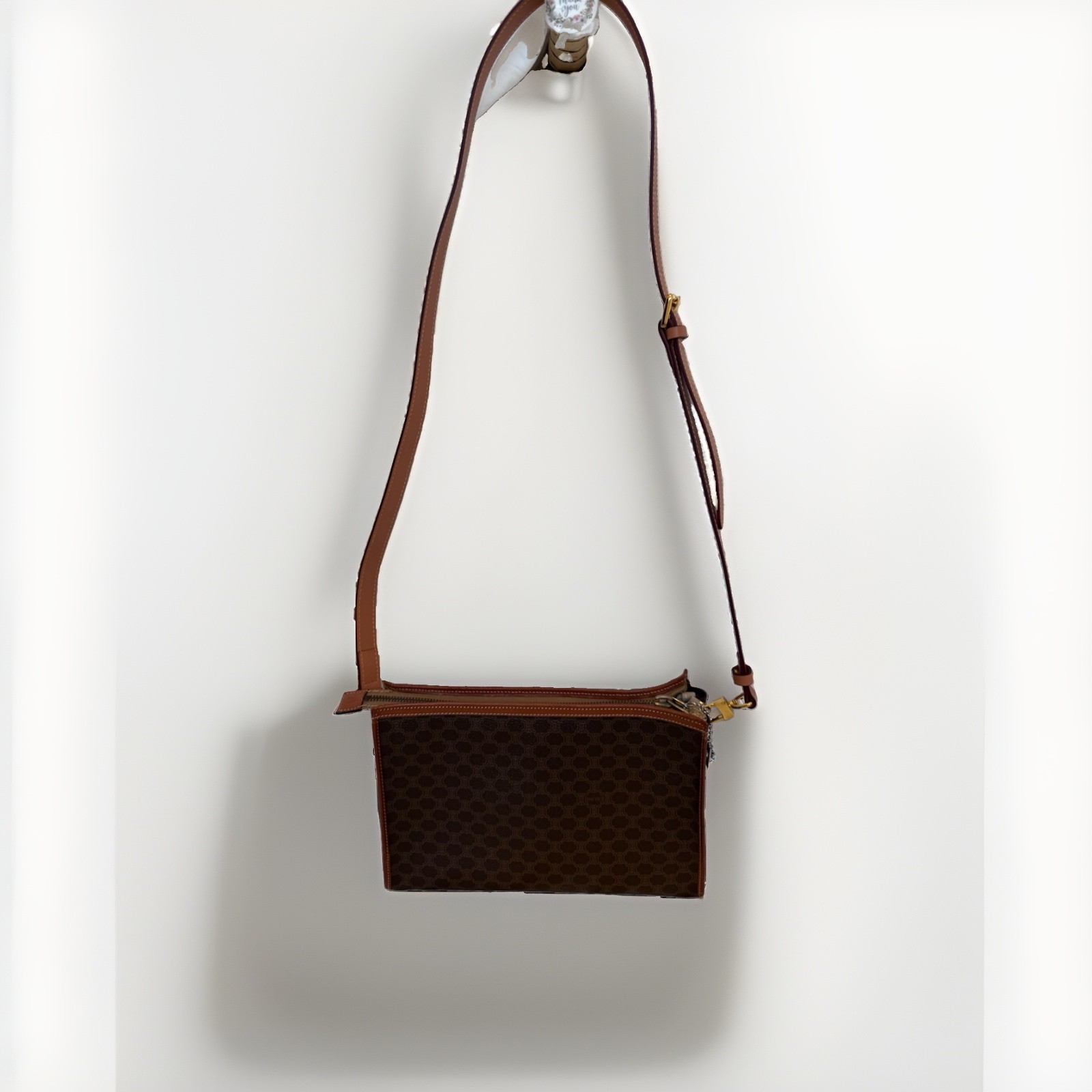 CELINE PARIS BROWN TAN MACADAM MONOGRAM