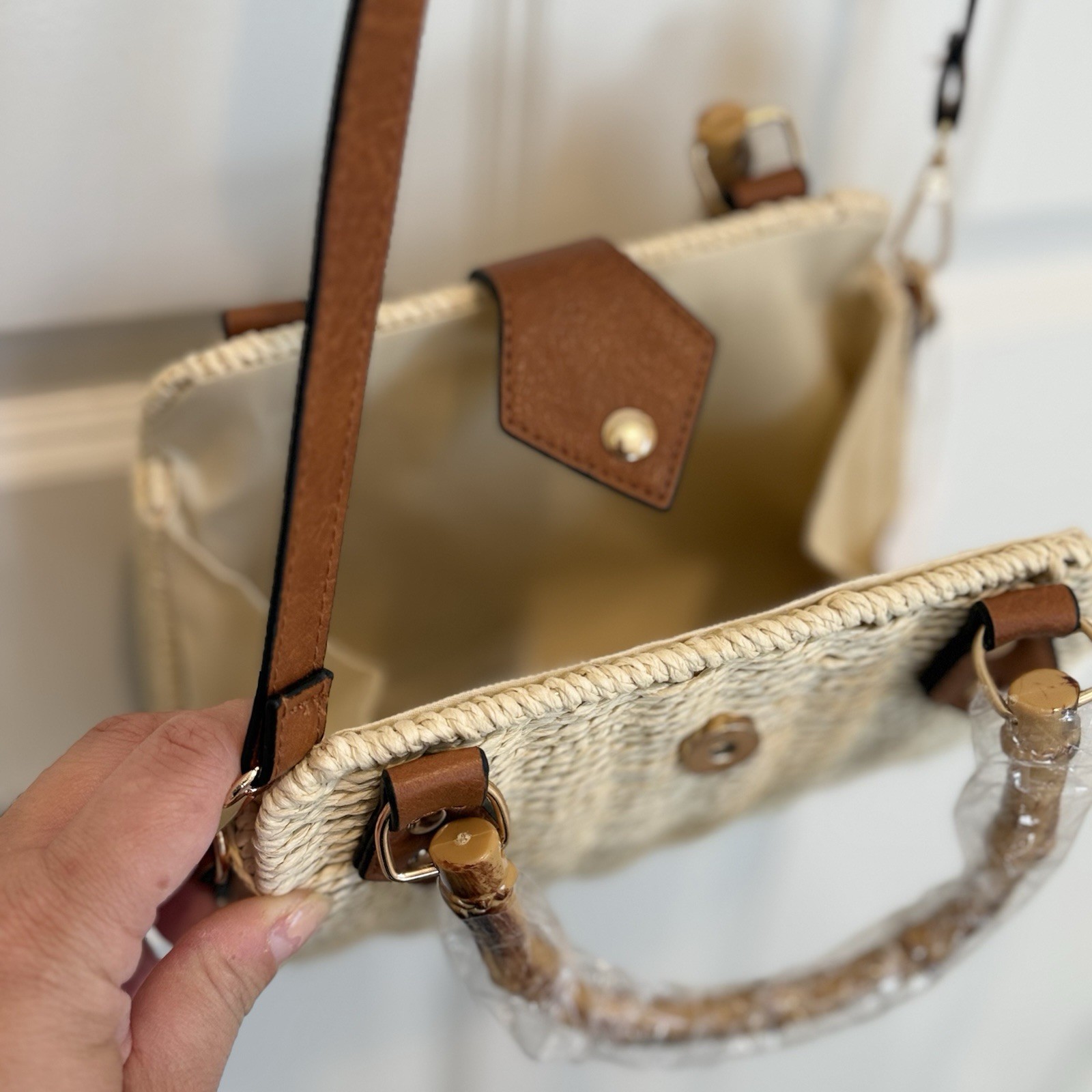 Intrend by Max Mara Bamboo-Handle Trapeze Bag Size: OS Spring /Summer