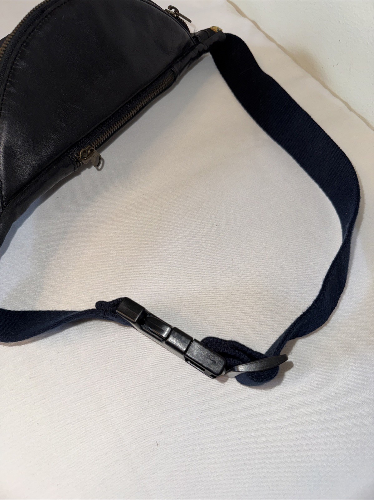 Nicole Miller vintage silk and leather belt bag 1991 Shoe Print *super Rare