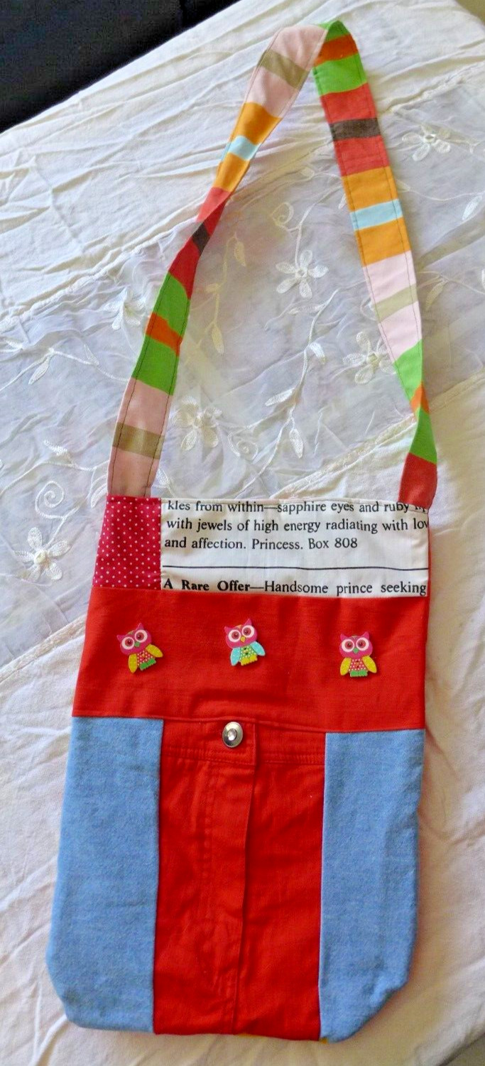 Womens Bag Cotton Handmade Quilted Purse 16 x11 Inch Tote Multi Colors Pockets