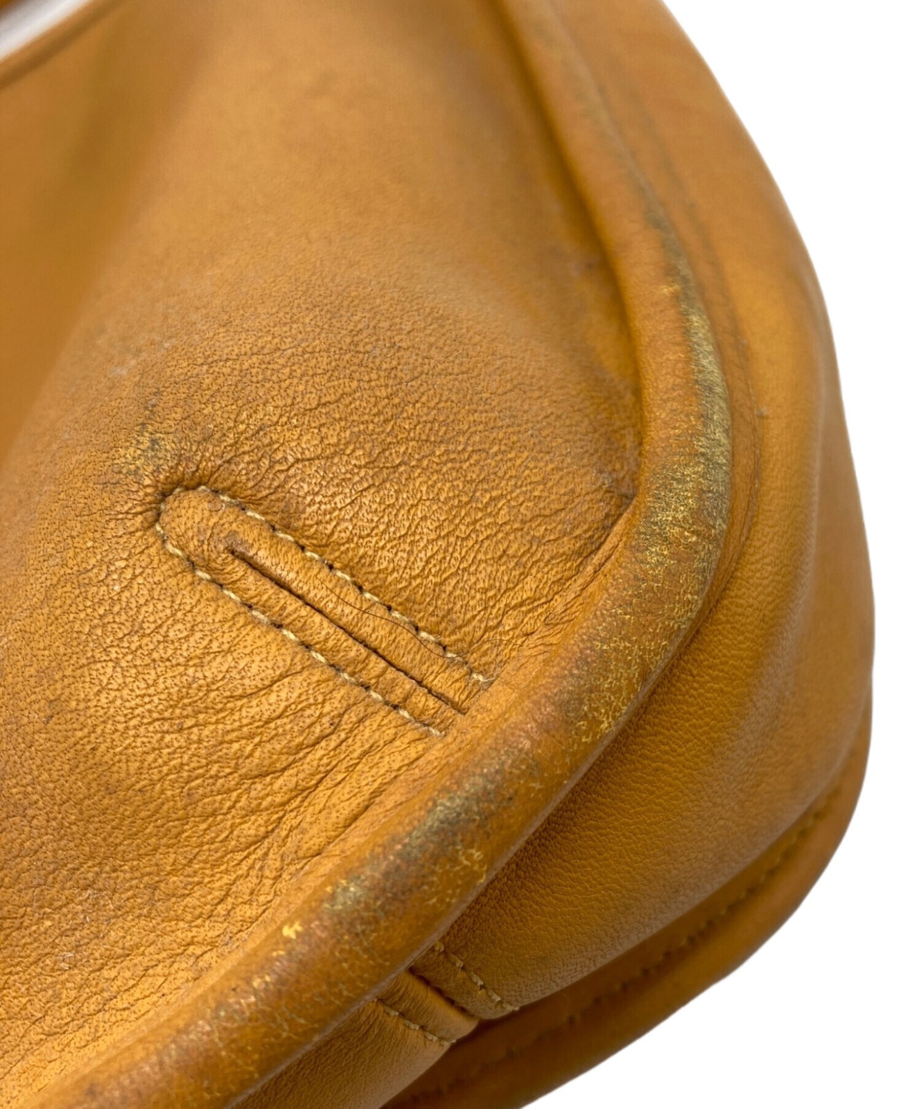 COACH Authentic Vintage One Shoulder Hobo Bag Mustard Yellow 9025 Handbag Unisex