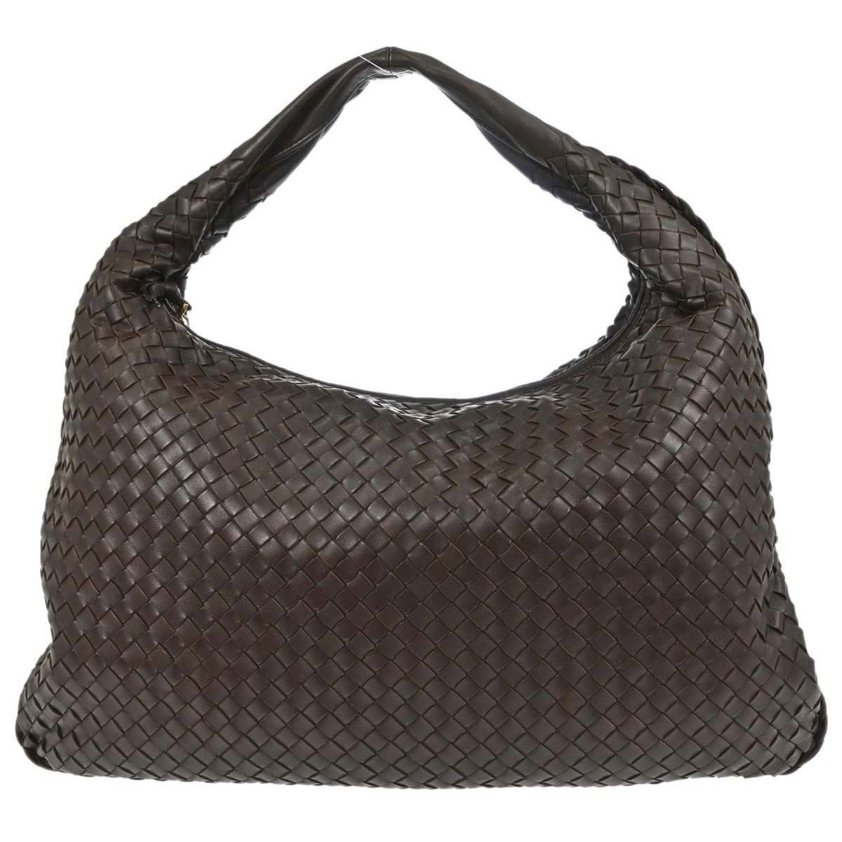 Bottega Veneta Brown Lambskin Intrecciato Hobo Handbag 115654 V0013 2040 198190