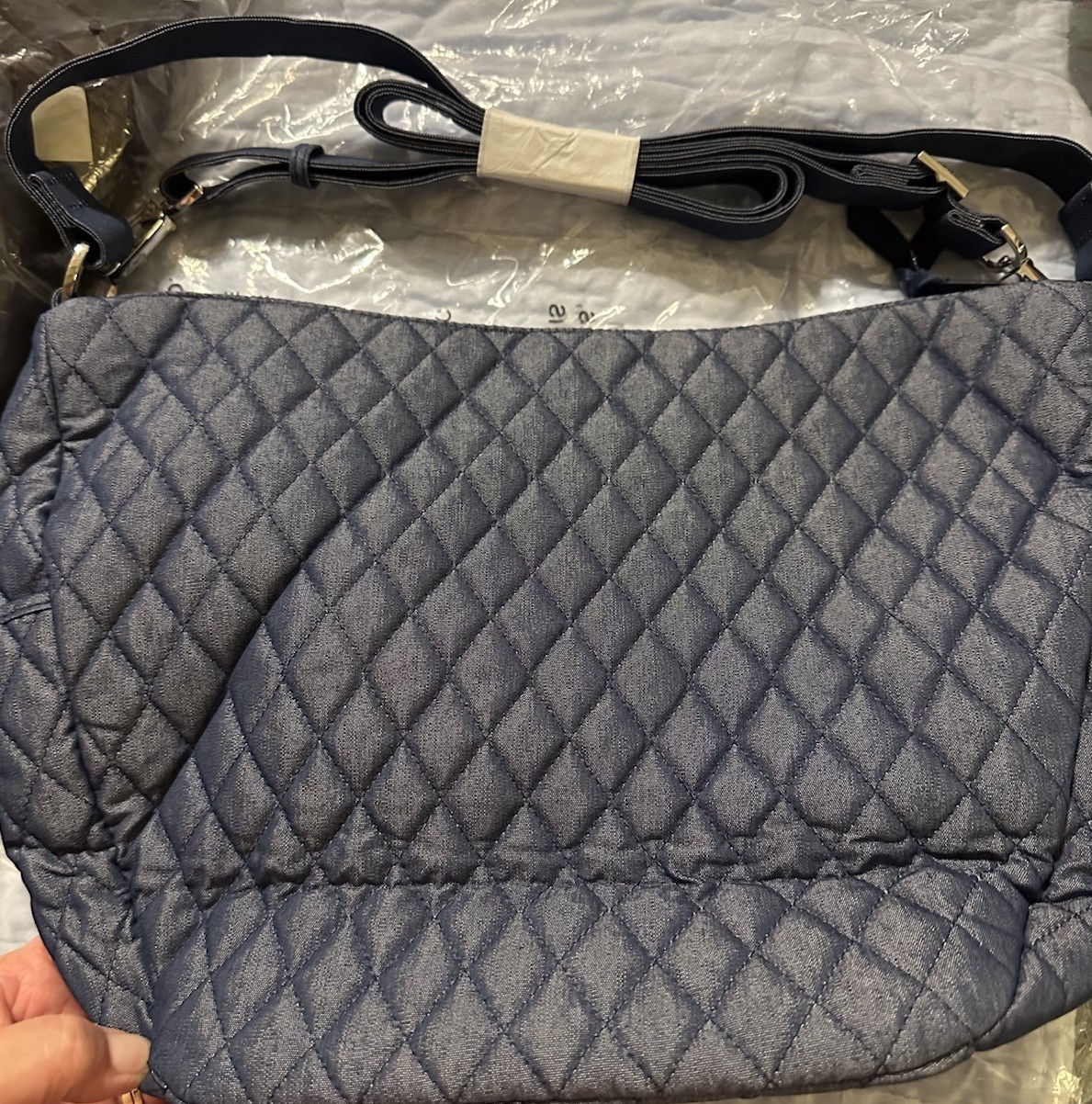 Vera Bradley Go Ahead Convertible Crossbody Moonlight Navy, New With Tags