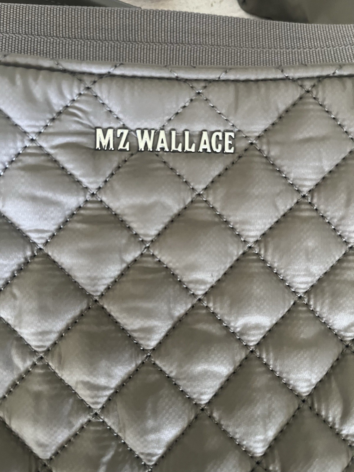 MZ Wallace Crosby Hobo in Morning Dove w/ silver hardware all 3 straps included
