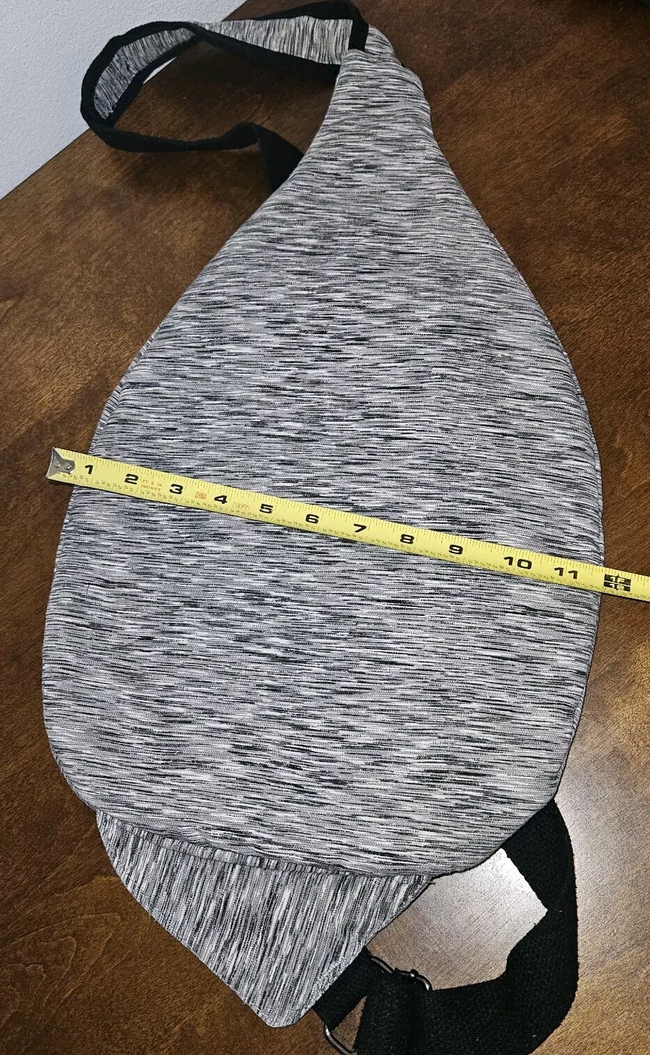 Oversized Charging Sling Bag With Adjustable 32″ Strap Multi Pocket 20×12 Grey