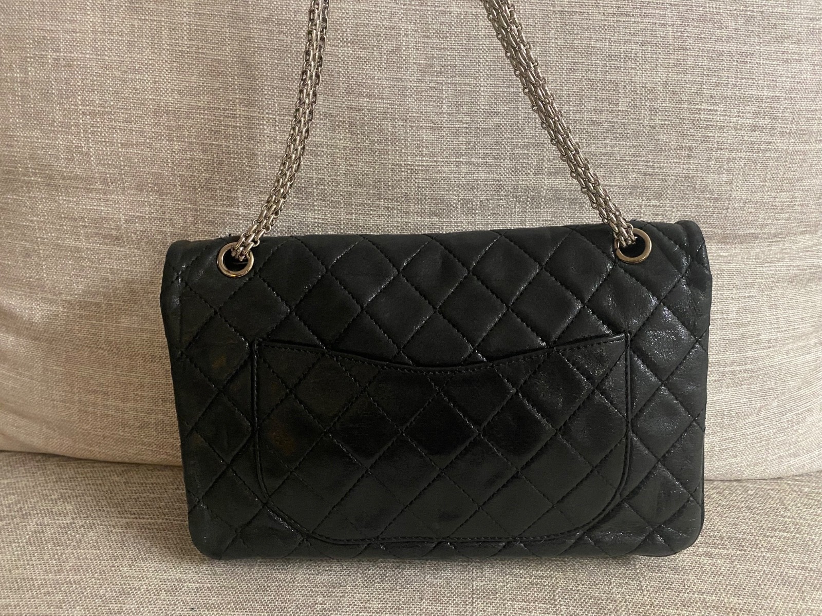 Chanel Geometric Flap Bag Quilted Lambskin Large