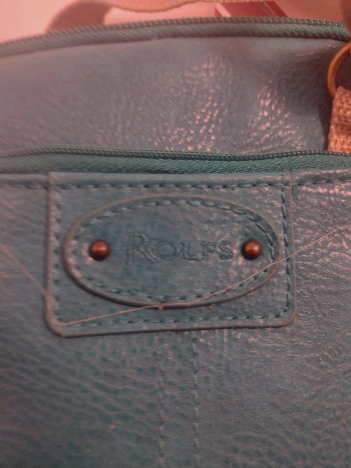 Rolfs Teal Green Crossbody Cushioned E-Reader Holder / Purse 8.5″x 6″ New