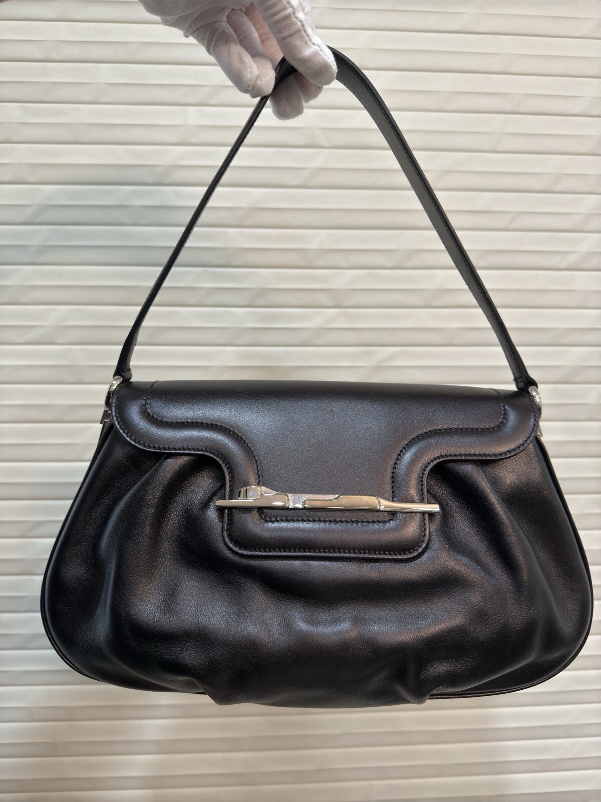 Cartier Panthere Handbag in Black Calf Skin Leather, New With Tags and COA