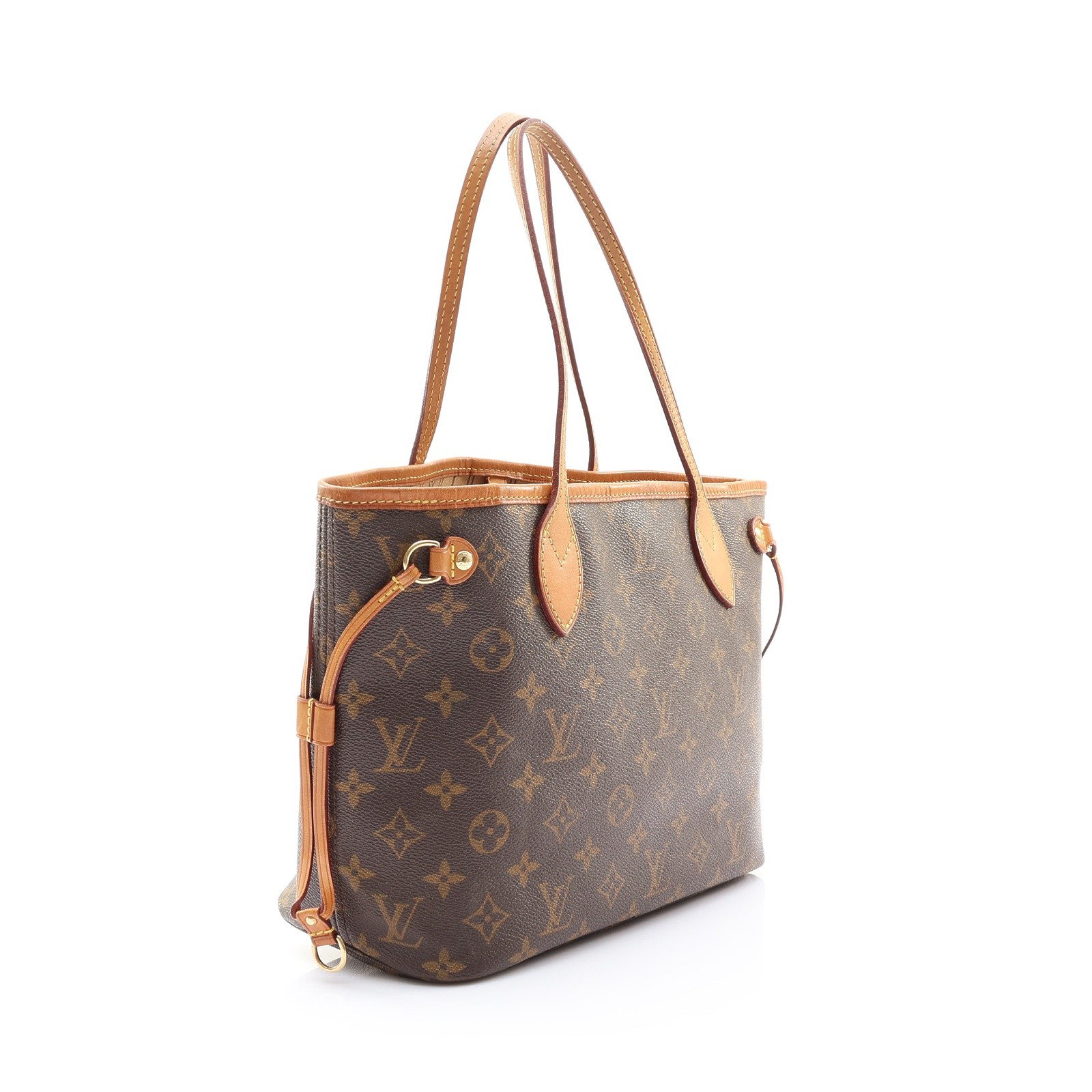 LOUIS VUITTON Neverfull PM Monogram Canvas Brown Shoulder Tote Bag M40155