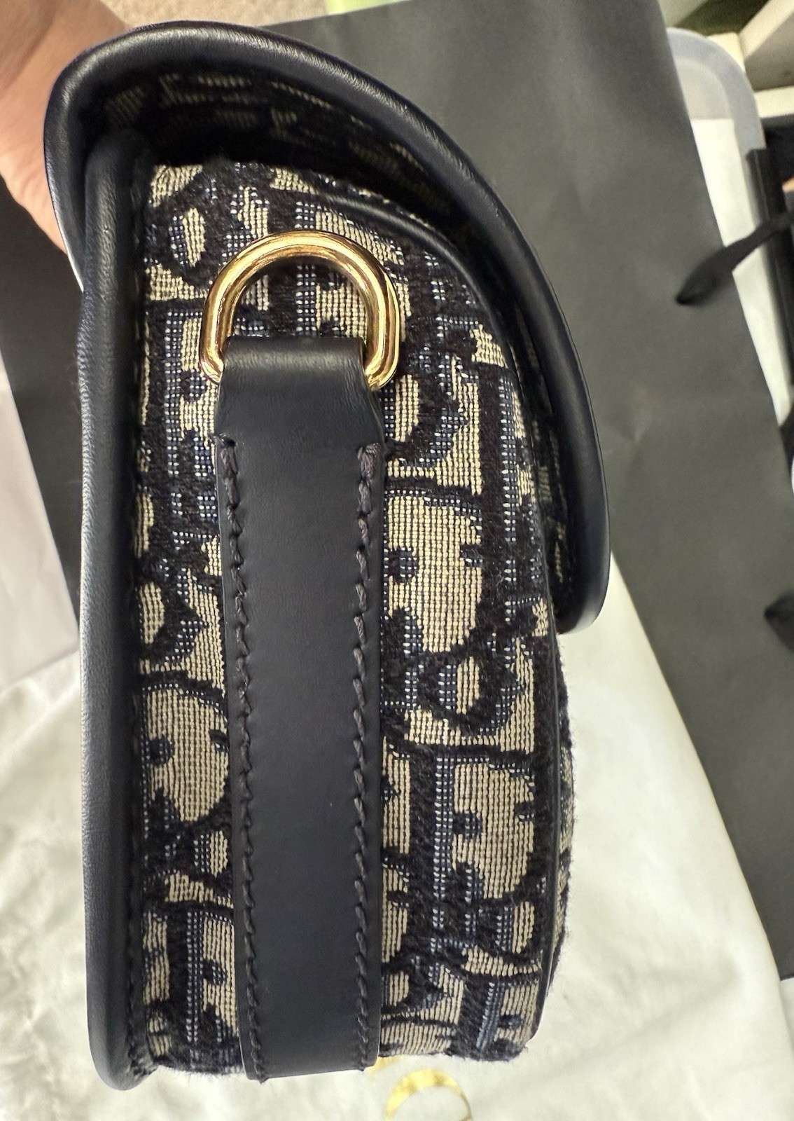 Christian Dior Monogram Bobby Bag Blue Dior Oblique Jacquard w/ Buckle Strap