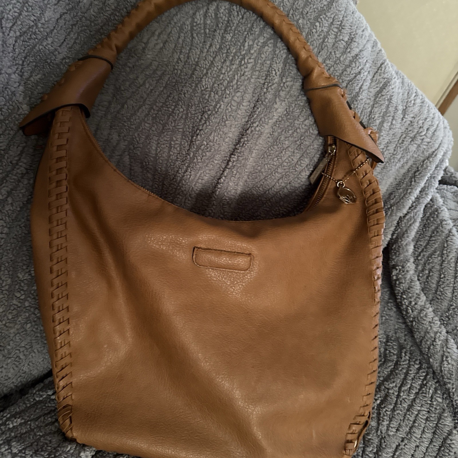 Big Buddha Women’s Large Brown Shoulder Bag With Stitching Detail