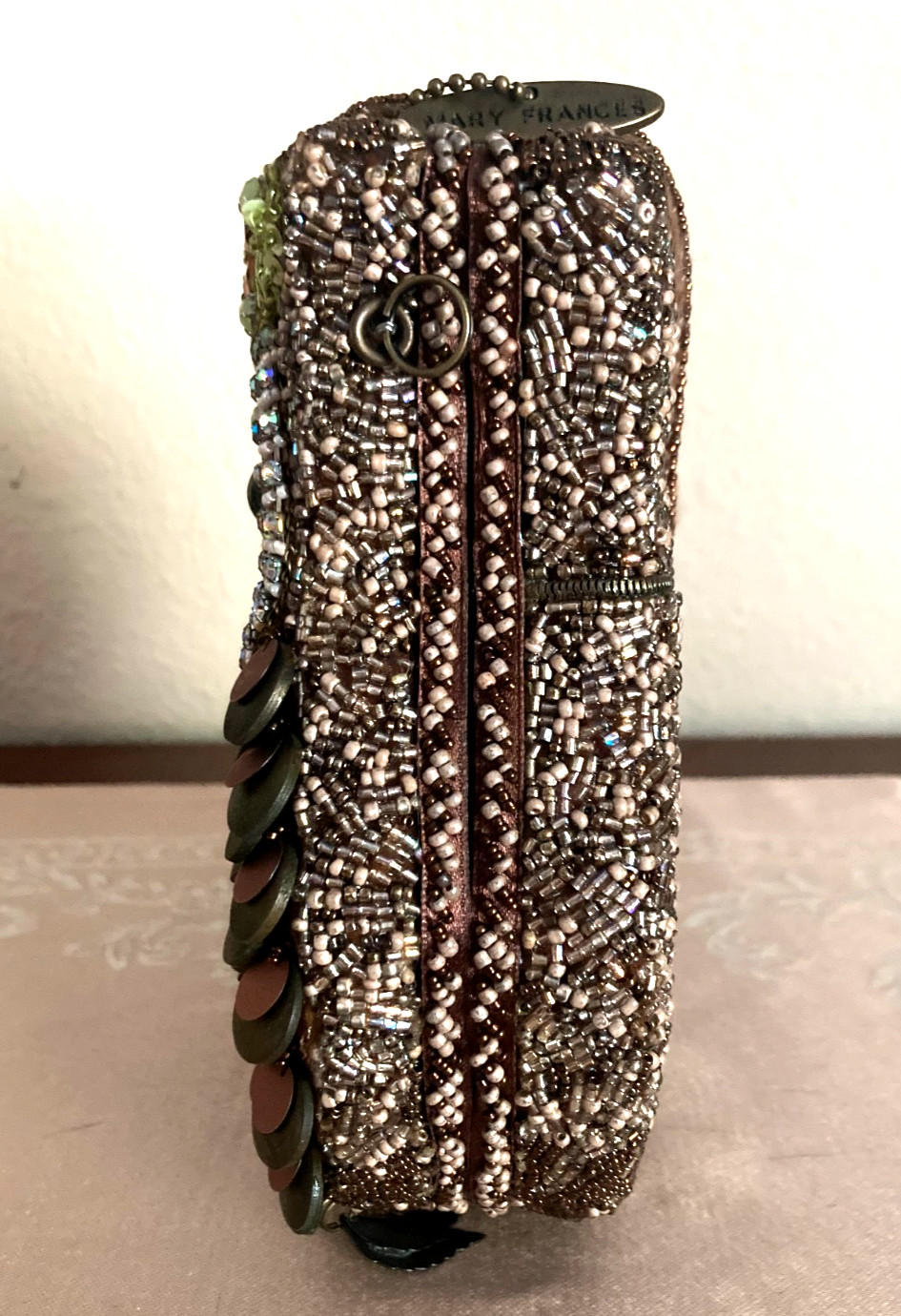 Mary Frances Owl Handbag Beaded Jewels Crossbody Retired Bag Purse